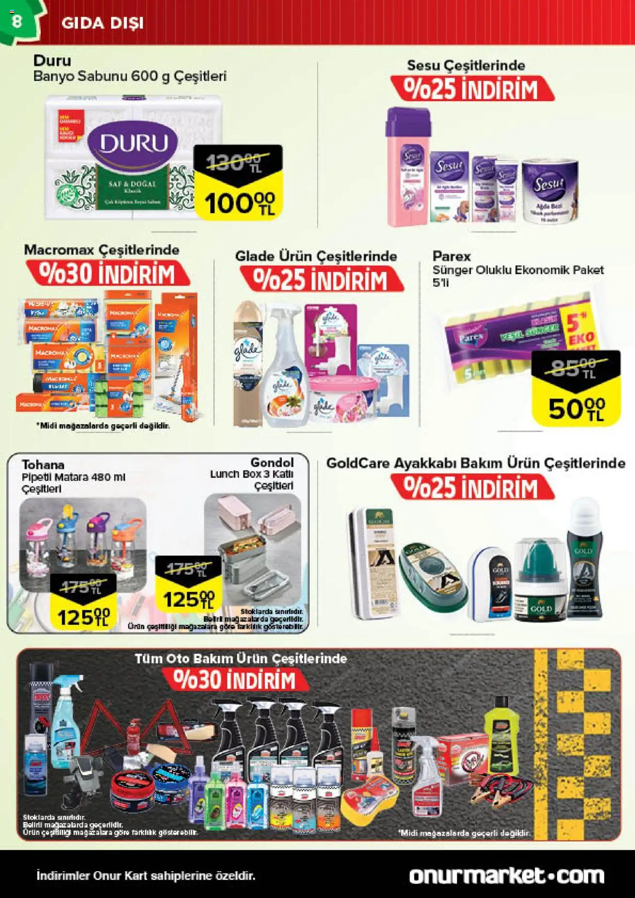 Onur Market Katalog -Trakya - 30.09.2025 tarihinden itibaren geçerlidir | Sayfa: 8 | Ürünler: Banyo