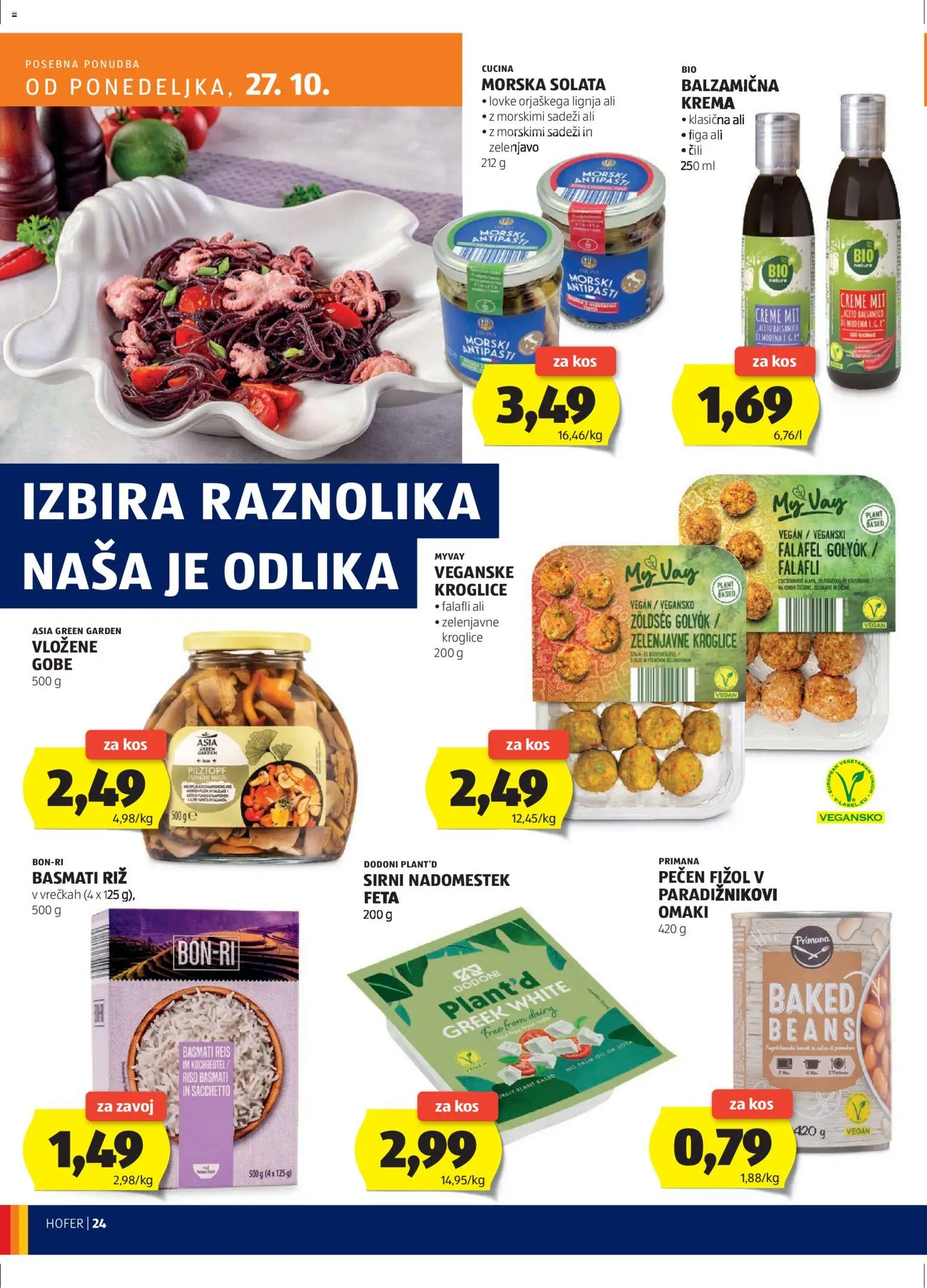 Hofer SI katalog | vrijedi od 23.10.2025 | Stranica: 24 | Proizvodi: Feta, Krema, Čili, Balsamico