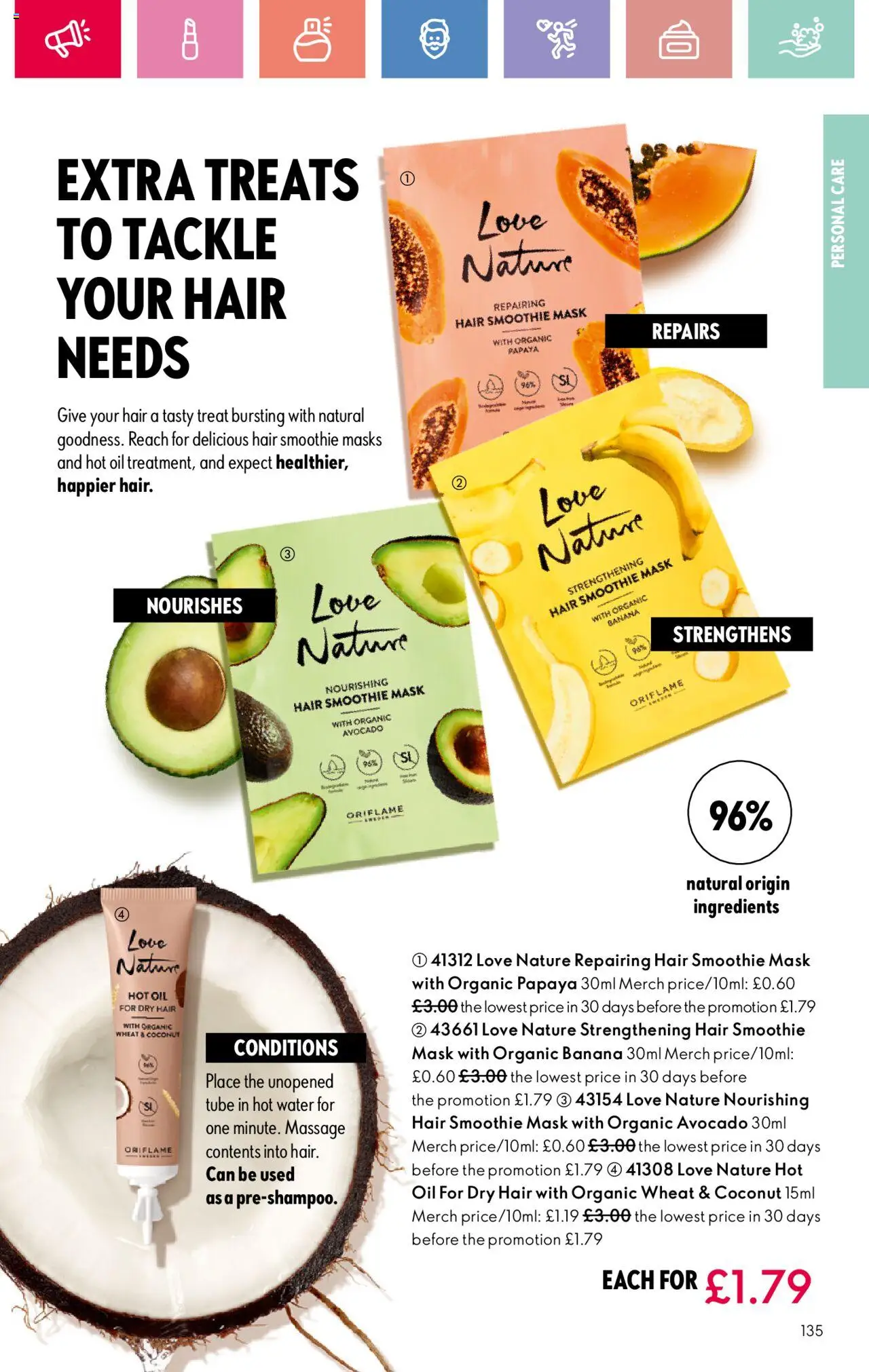  | Page: 135 | Products: Mask, Accessoires tir à l’Arc, Smoothie, Coconut