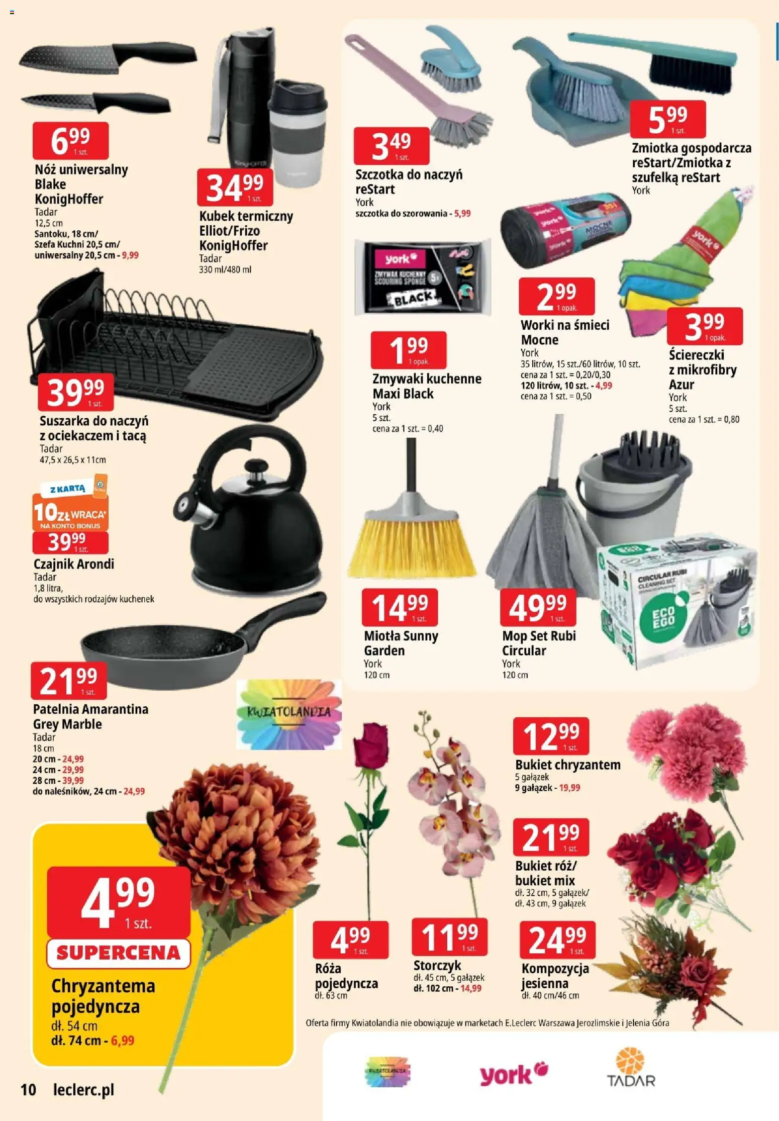 E.Leclerc Gazetka - Warszawa Jerozolimskie od 28.10.2025 | Strona: 10 | Produkty: Suszarka, Szczotka, Rum, Patelnia