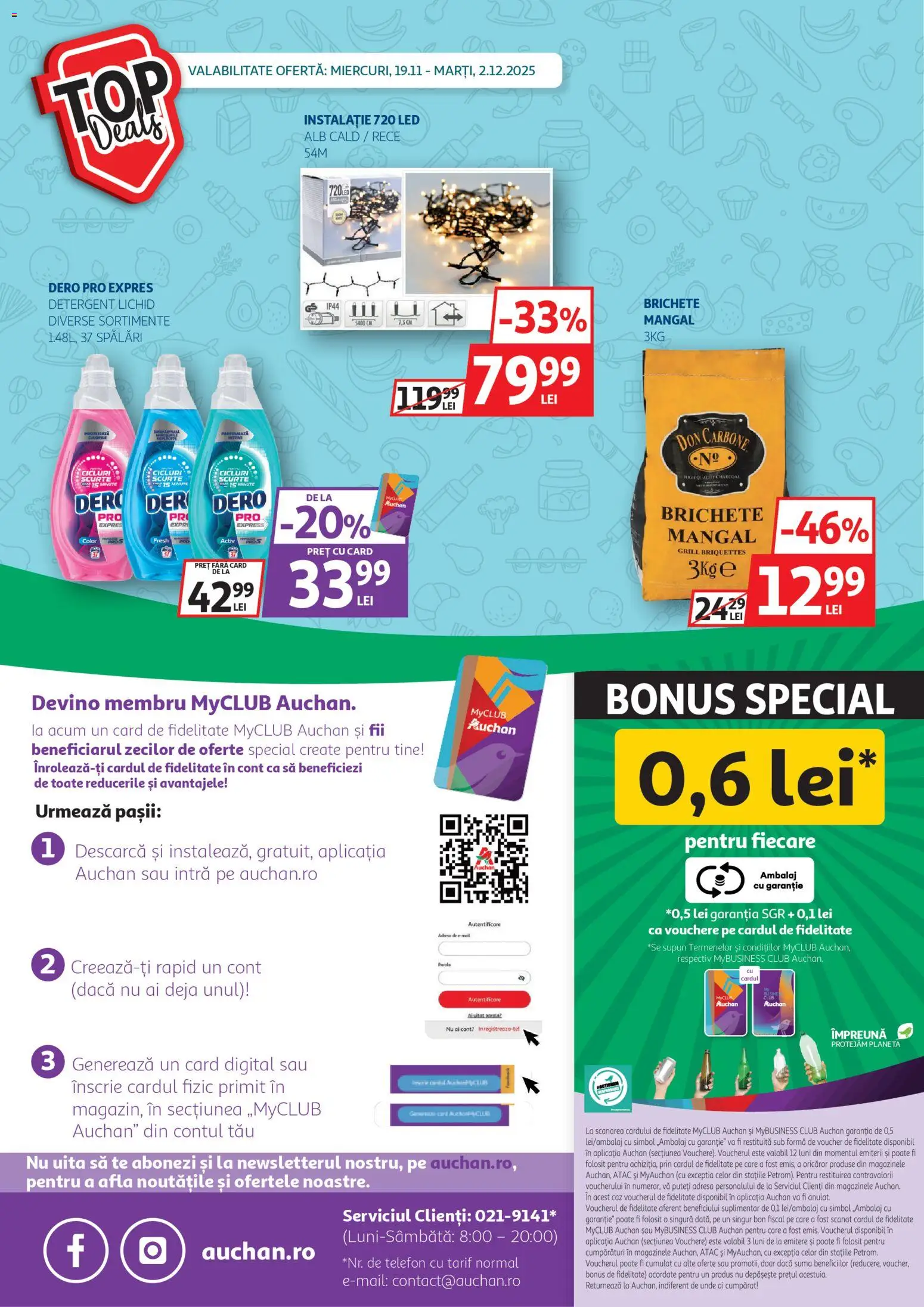 Noul catalog Auchan – valabil de la 19.11.2025 | Pagină: 46 | Produse: Telefon, Grill, Detergent, Soğanlar