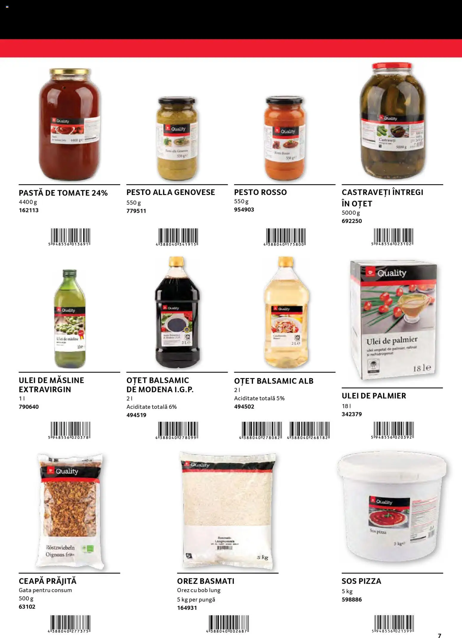Noul catalog Selgros – valabil de la 30.01.2026 | Pagină: 7 | Produse: Ulei, Pizza, Castraveți, Sos