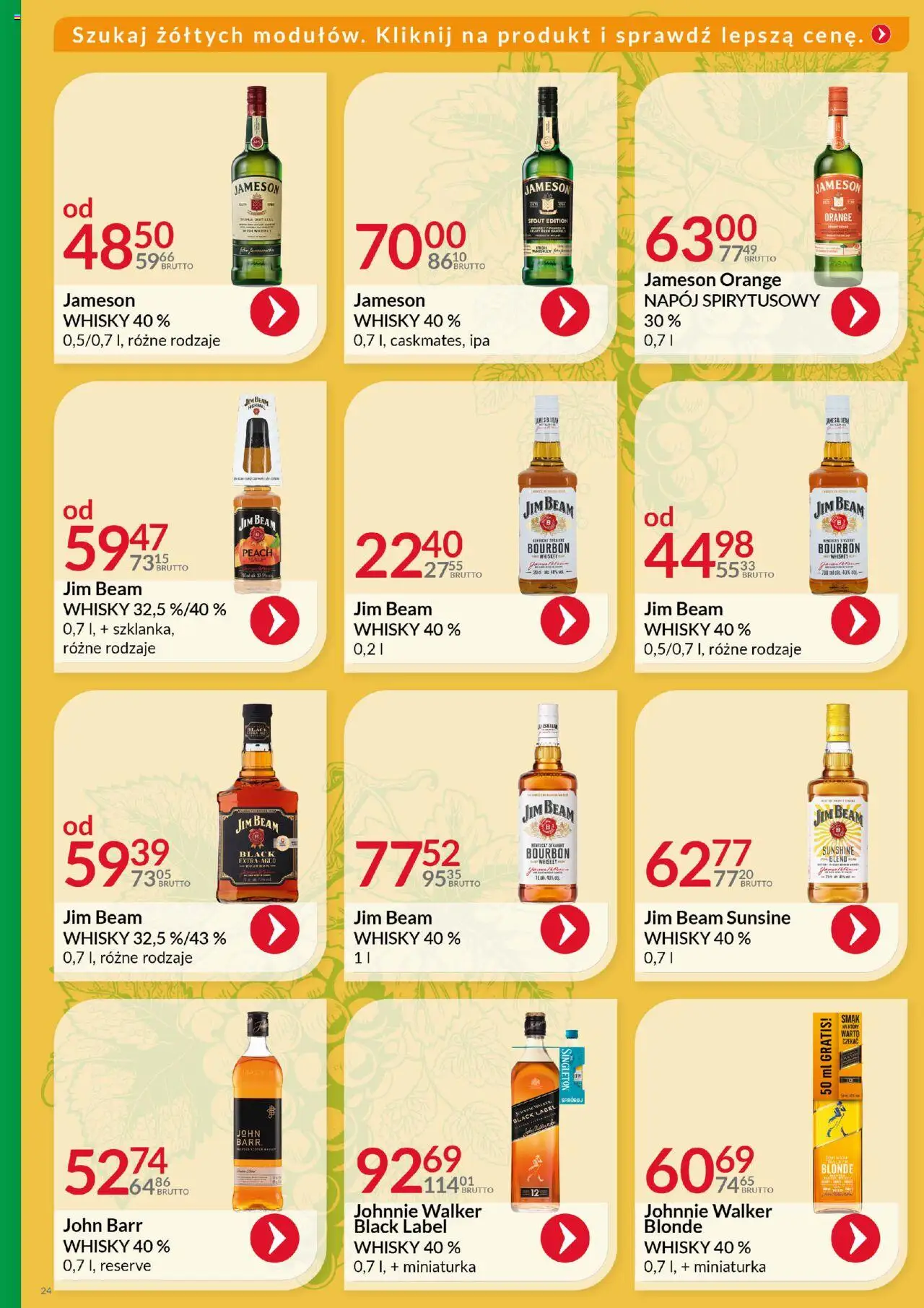 Eurocash Gazetka - Katalog Alkoholowy od 01.06.2025 | Strona: 24 | Produkty: Jameson, Bourbon, Black Label, Whisky