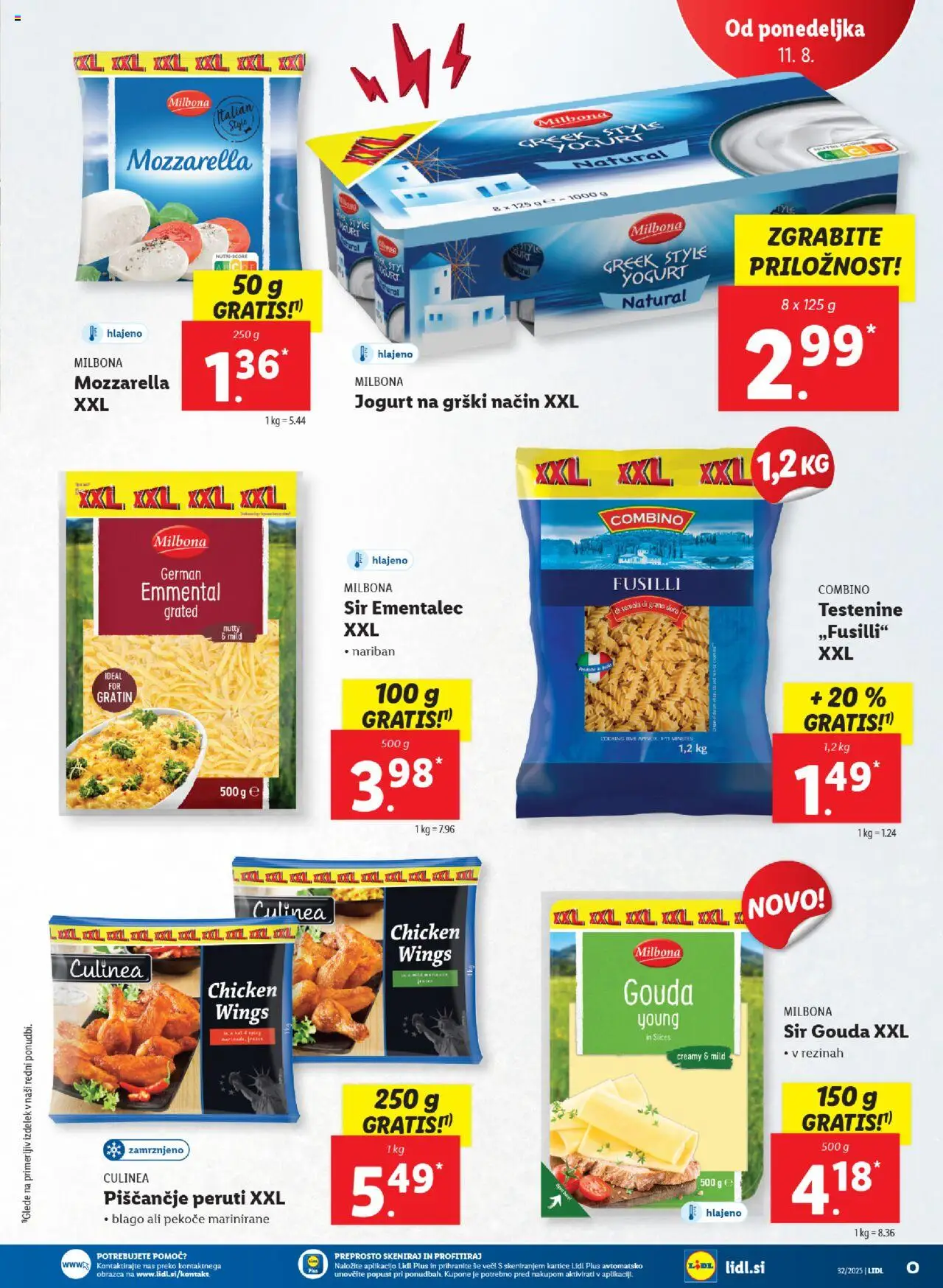 Lidl katalog │ velja od 07.08.2025 | Stran: 49 | Izdelki: Ementalec, Sir, Jogurt, Testenine