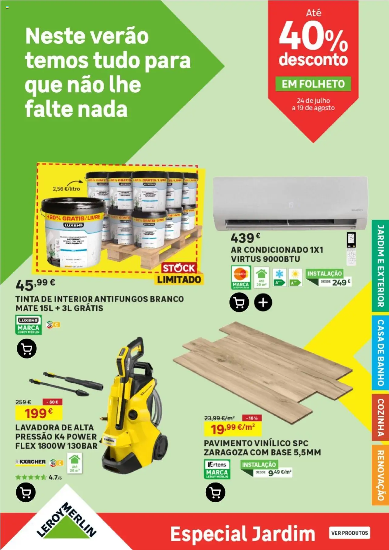 Leroy Merlin Catálogo │ válido de 24.07.2025 | Página: 1 | Produtos: Ar condicionado, Base, Casa de banho, Banho