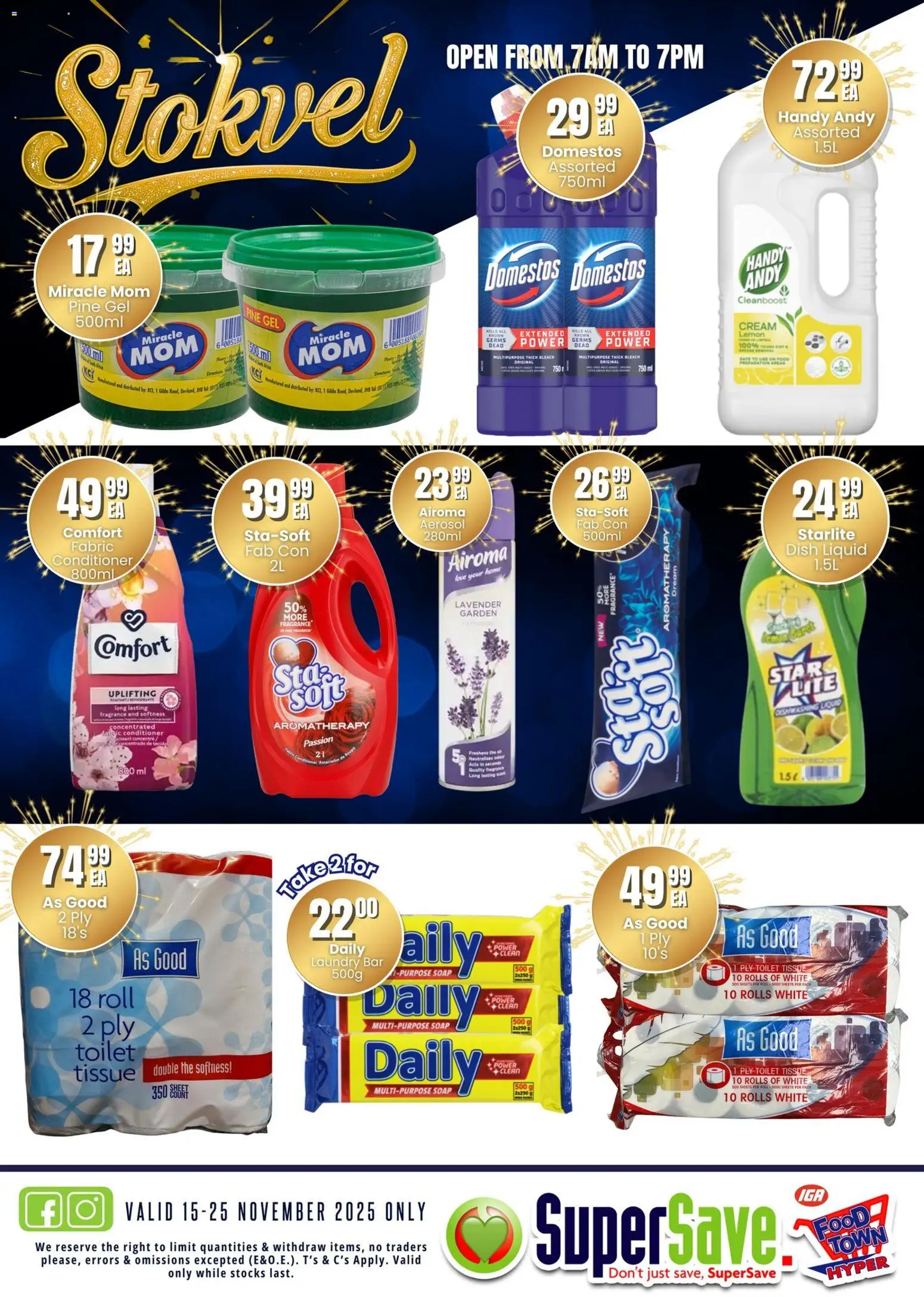 New Super Save catalogue – valid from 15.11.2025 | Page: 1 | Products: Bleach, Conditioner, Cream, Soap