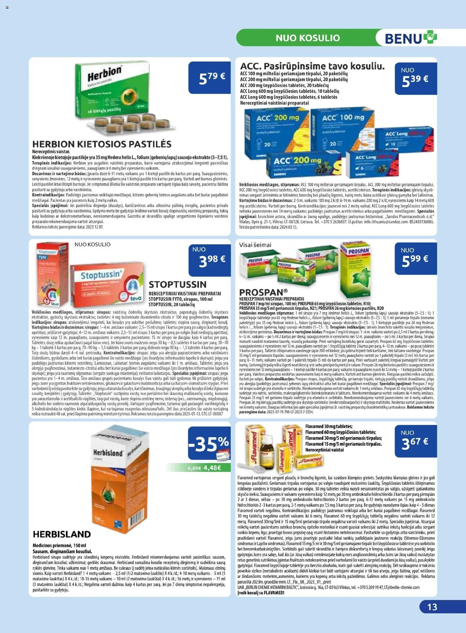 BENU akcijos nuo 01.11.2025 | Puslapis: 13