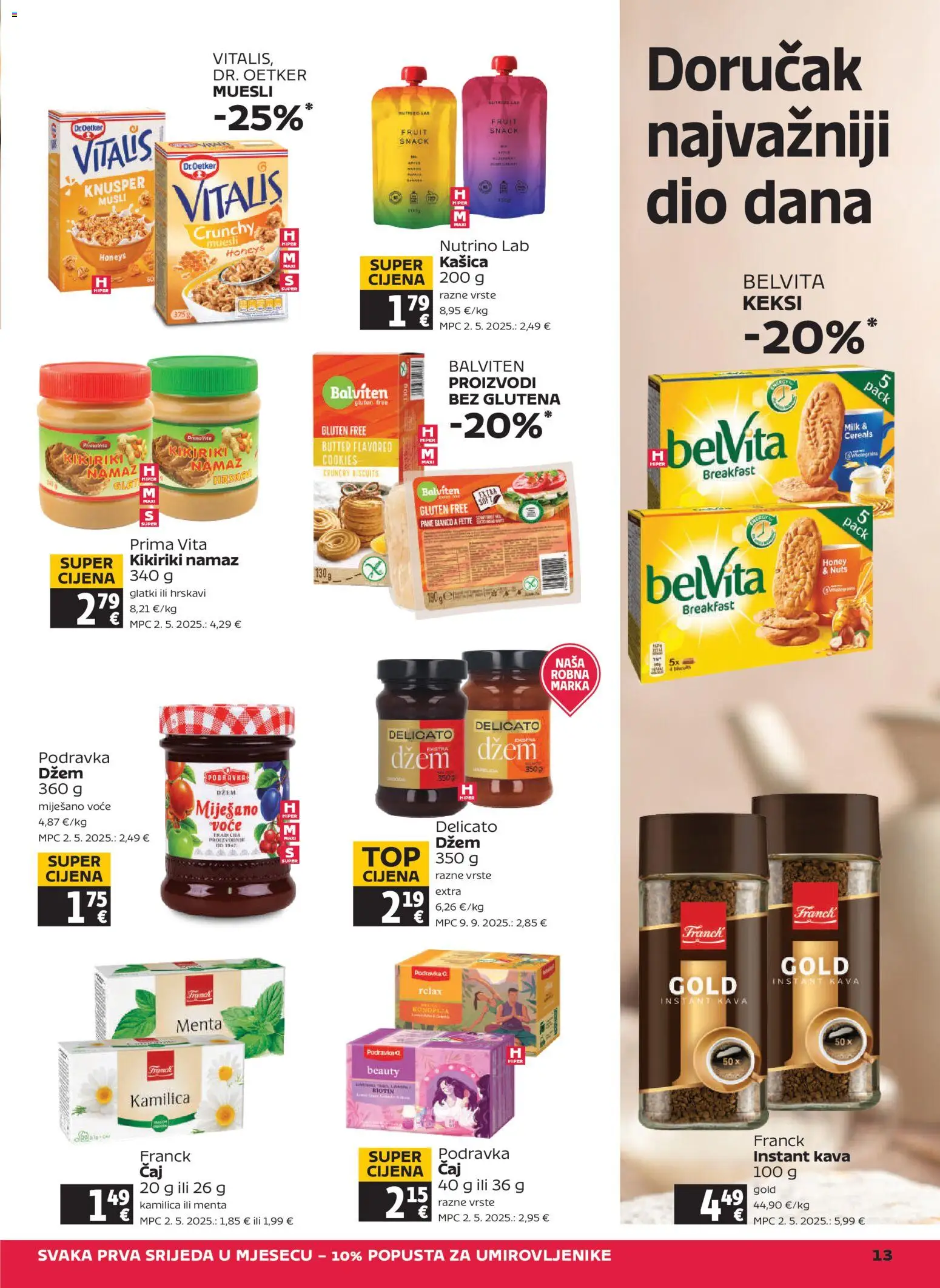 Tommy katalog | vrijedi od 27.11.2025 | Stranica: 13 | Proizvodi: Keksi, Kava, Voće, Namaz