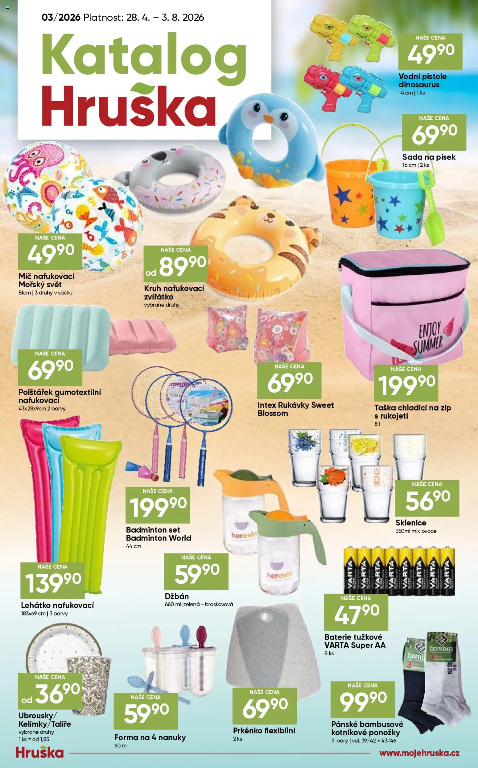 Hruška katalog od 28.04.2026 | Strana: 1 | Produkty: Ovoce, Dinosaurus, Taška, Baterie
