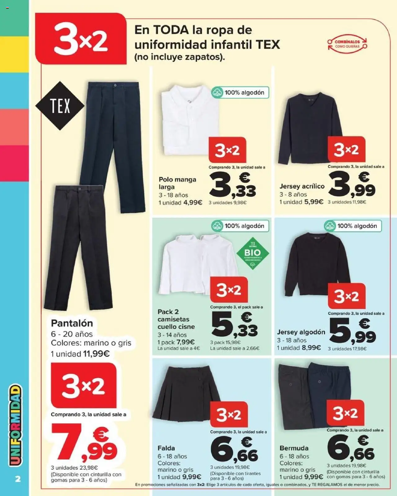 Carrefour - Vuelta al Cole Textil │ válido desde el 18.08.2025 | Página: 2 | Productos: Té, Ropa