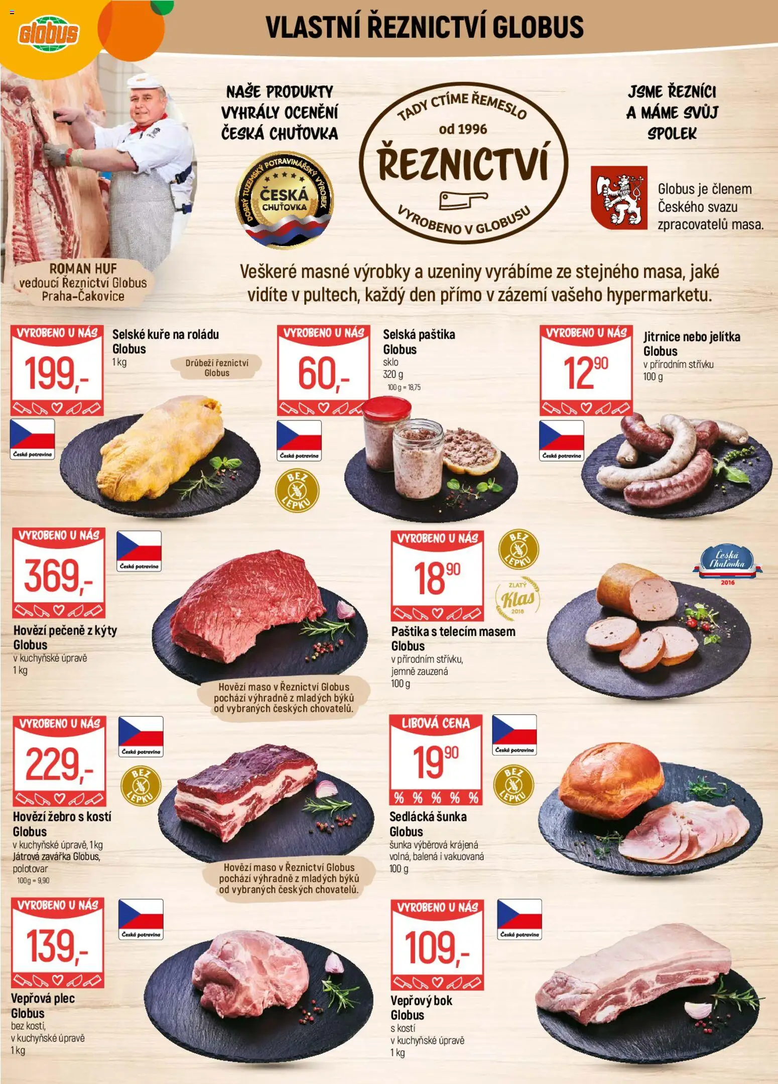 Globus leták od 21.01.2026 | Strana: 7 | Produkty: Hovězí, Šunka, Vepřový bok, Kuře