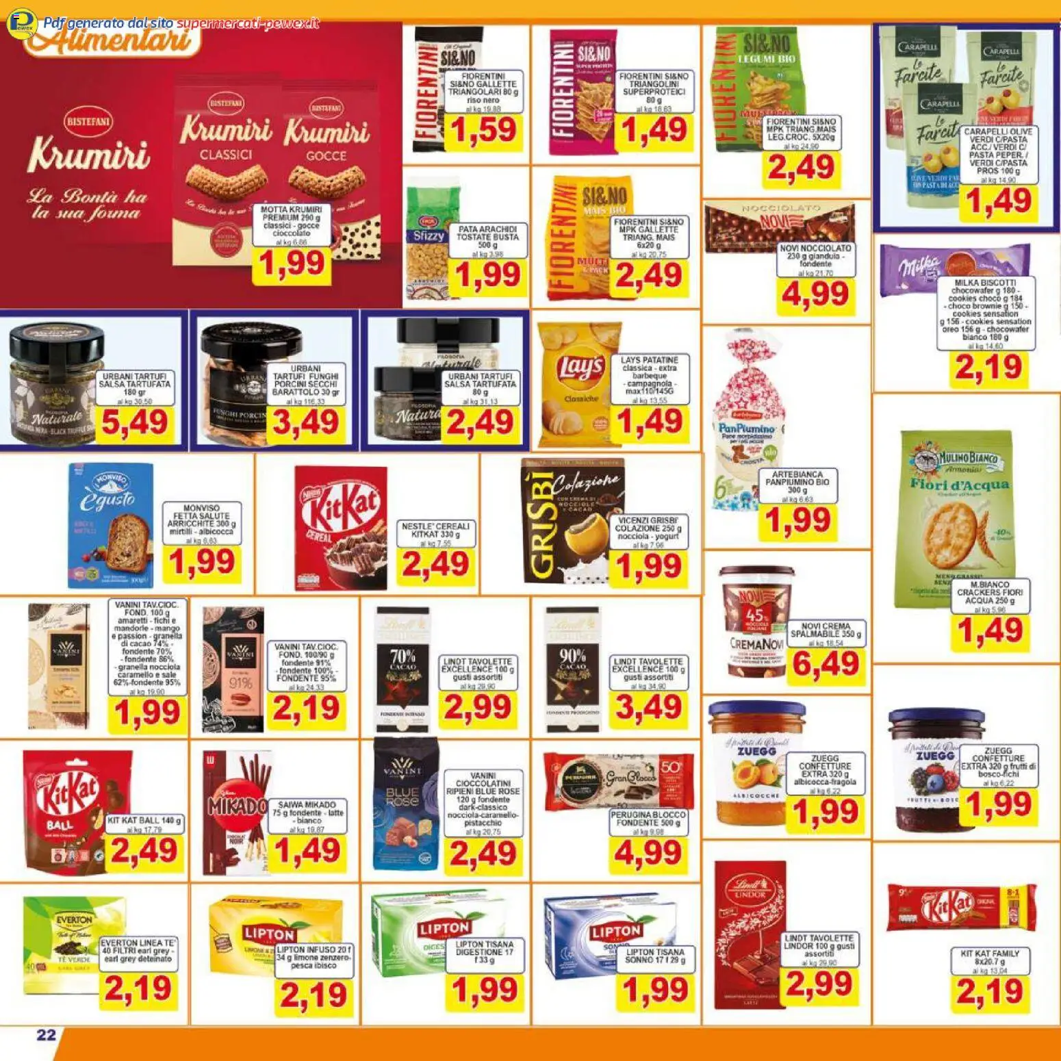 Volantino Pewex del 06.12.2025 | Pagina: 22 | Prodotti: Crema, Cereali, Patatine, Cioccolatini