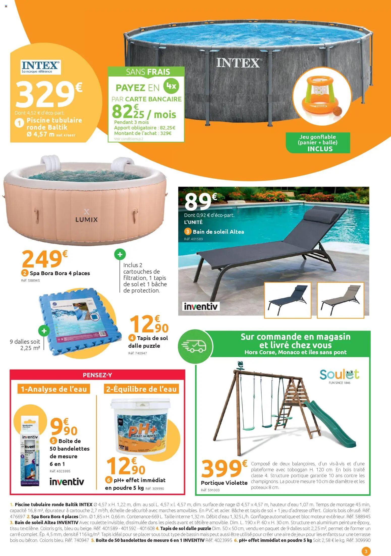 {H1} | Page: 3 | Produits: Toboggan, Poudre, Tapis, Livre