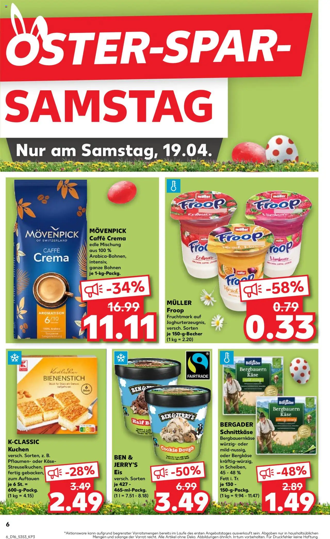 Kaufland - Hamburg, Bergedorfer Straße 106 - gültig ab dem 17.04.2025 | Seite: 6 | Produkte: Pflaumen, Käse, Pfirsich, Kuchen