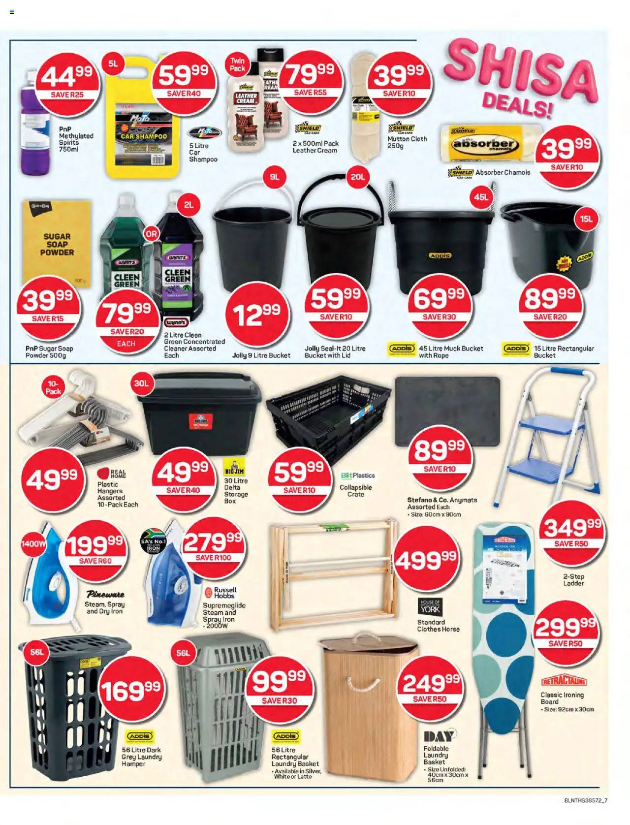 New Pick n Pay catalogue – valid from 22.09.2025 | Page: 7 | Products: Ironing board, Basket, Soap, Sugar