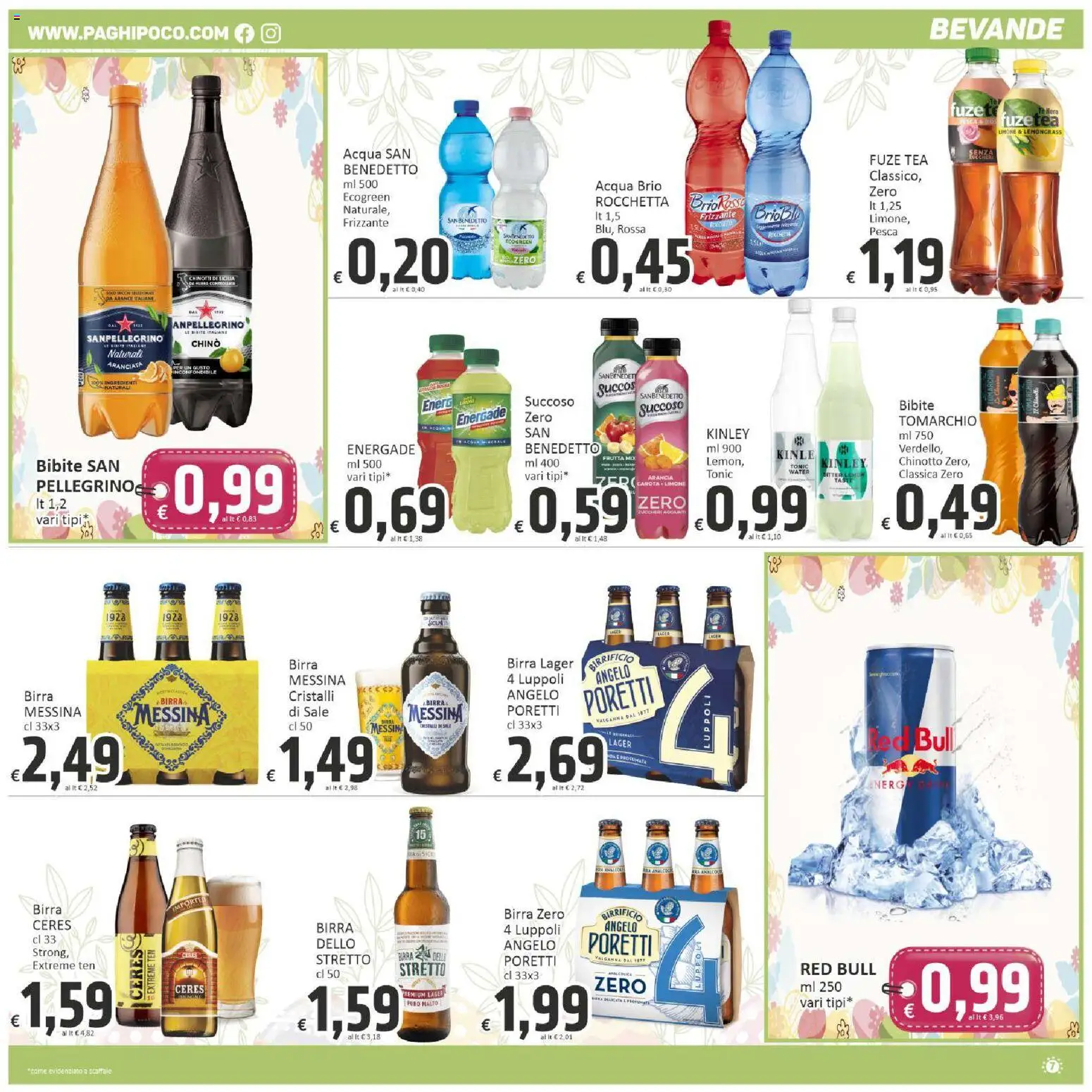 Volantino Paghi Poco del 24.03.2026 | Pagina: 7 | Prodotti: Frutta, Sale, Limone, Bibite