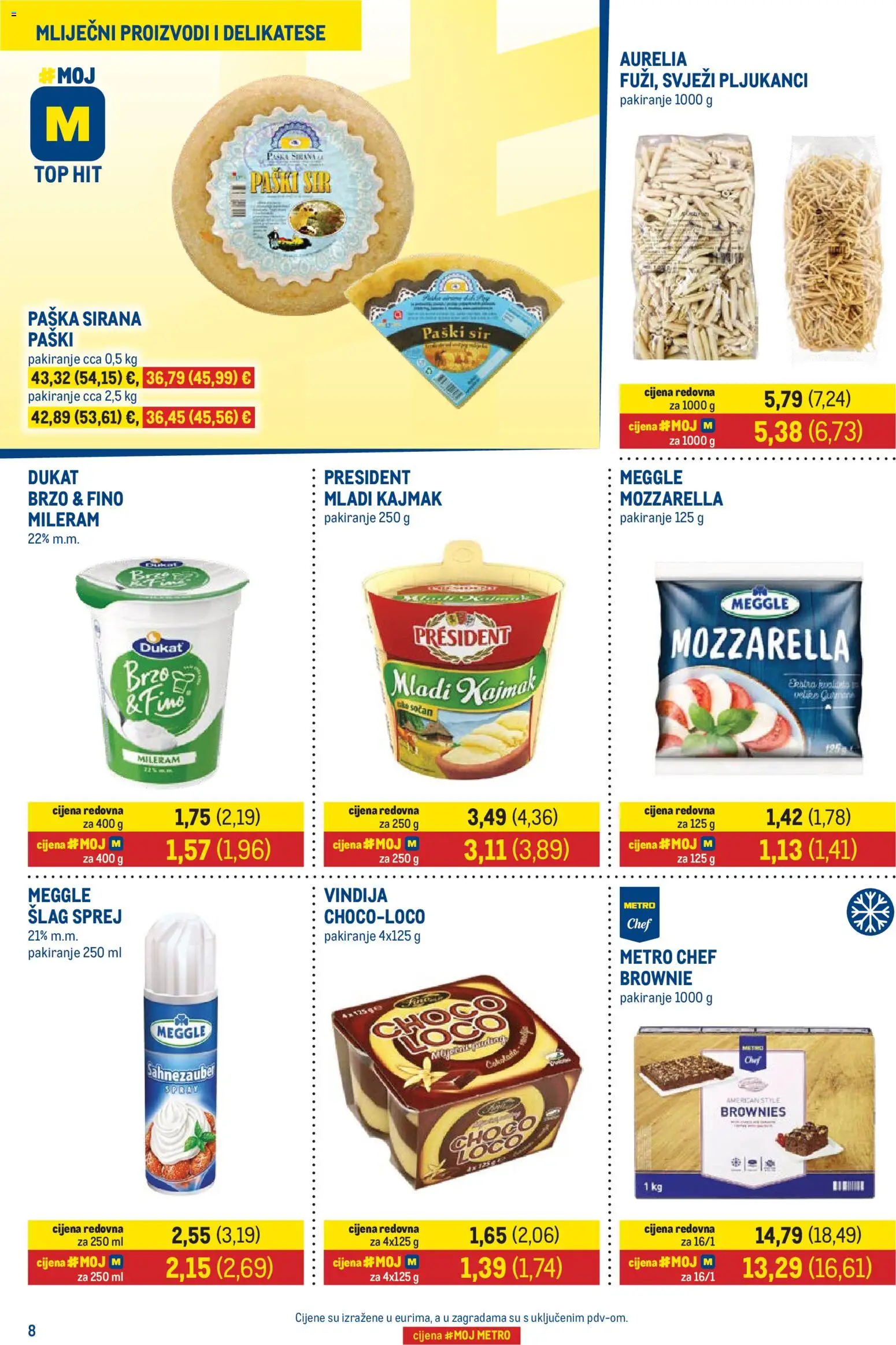 Metro katalog | vrijedi od 16.12.2025 | Stranica: 8 | Proizvodi: Vindija, Sir, Kajmak, Mileram
