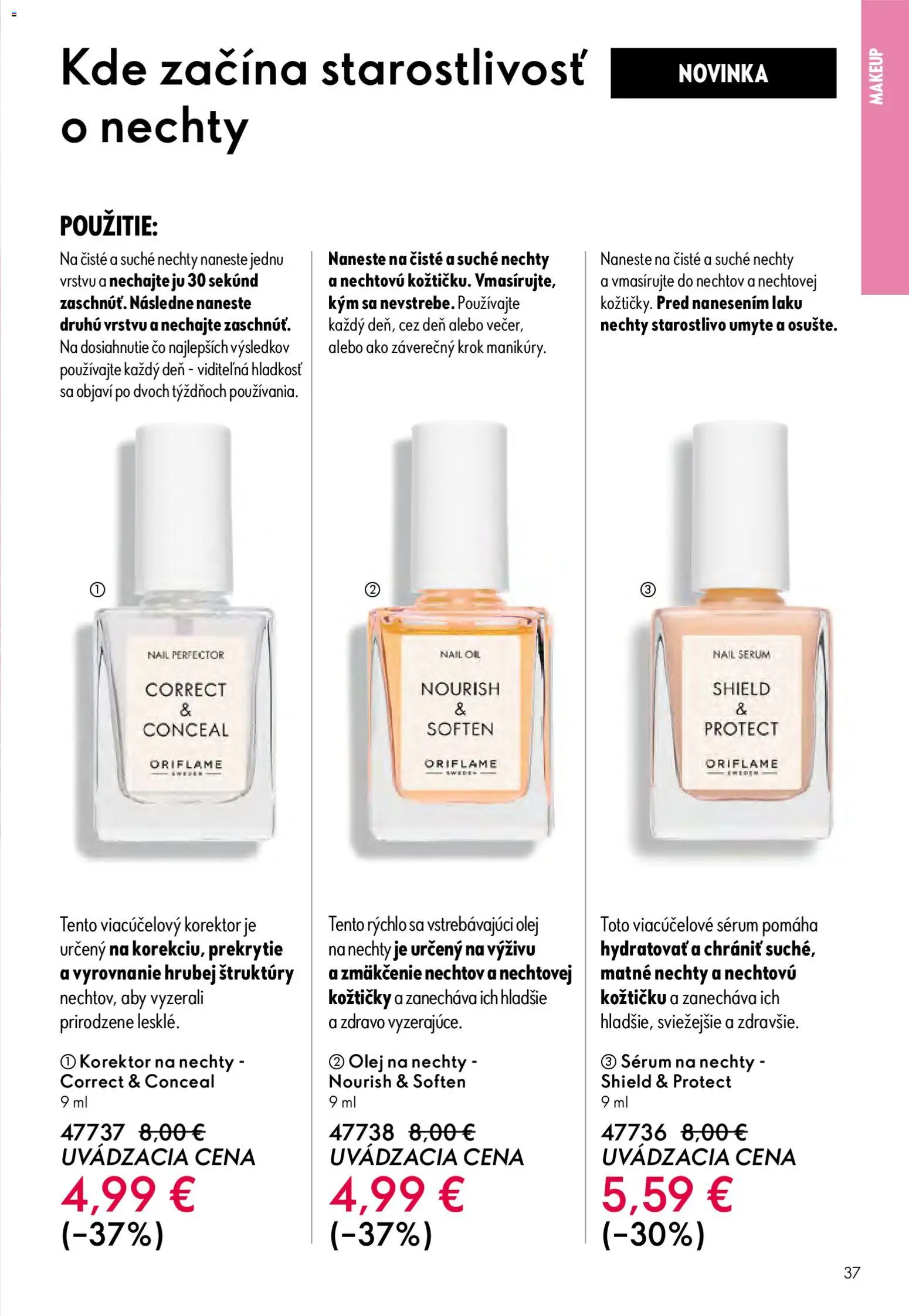 Nové Oriflame akcie – leták je platný od 15.04.2026 | Strana: 37 | Produkty: Olej, Korektor