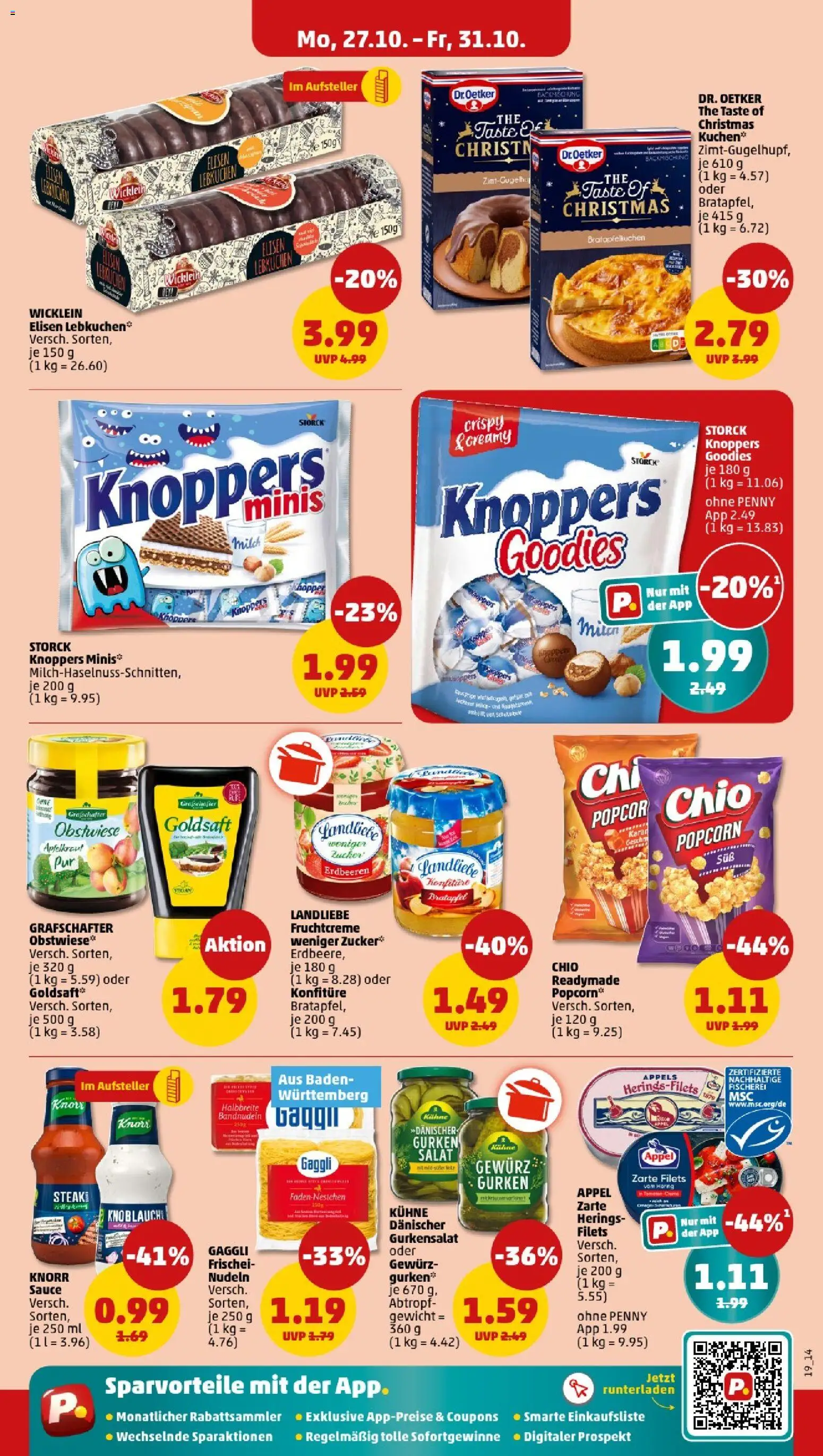 Penny - Baden-Württemberg – gültig ab 27.10.2025 | Seite: 21 | Produkte: Milch, Nudeln, Kuchen, Salat