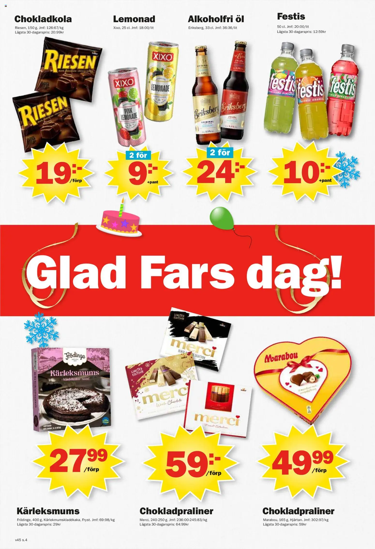 Pekås reklamblad aktuell från 03.11.2025 | Sida: 4 | Produkter: Kladdkaka, Öl