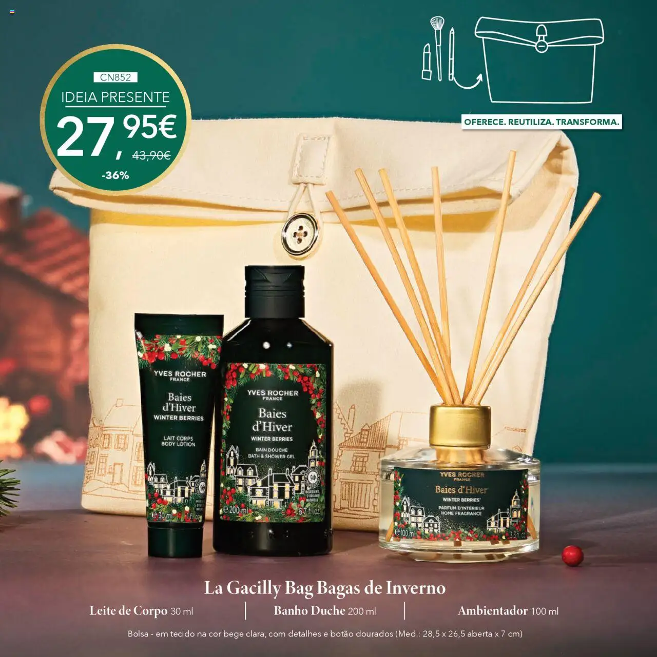 Yves Rocher Natal │ válido de 17.10.2025 | Página: 16 | Produtos: Bolsa, Leite, Banho