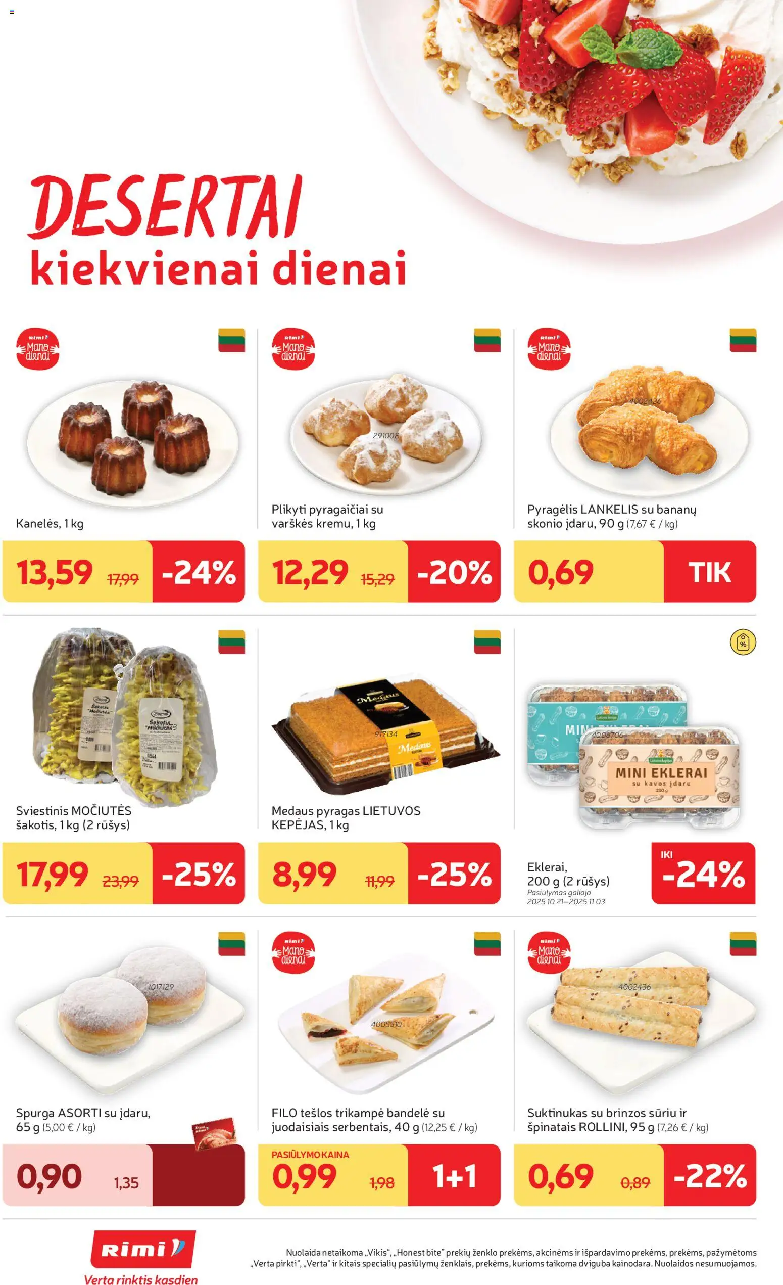 Rimi akcijos nuo 28.10.2025 | Puslapis: 14 | Prekių: Spurga, Bandelė, Pyragas