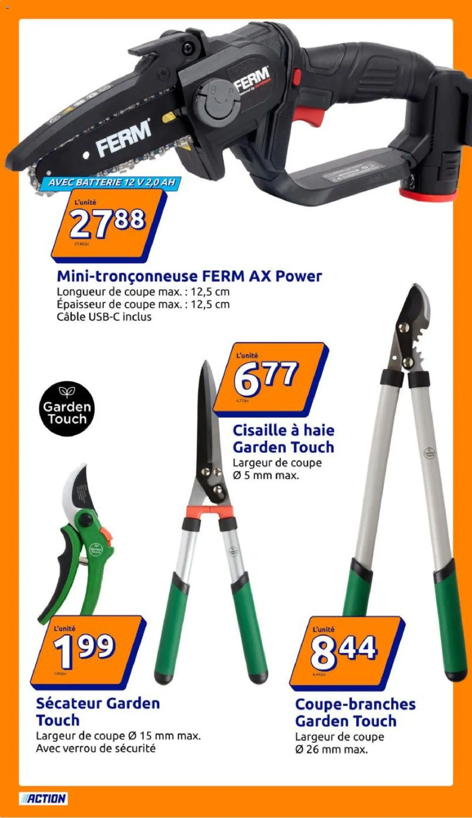 {H1} | Page: 16 | Produits: Câble, Cisaille à haie, Verrou, Sécateur