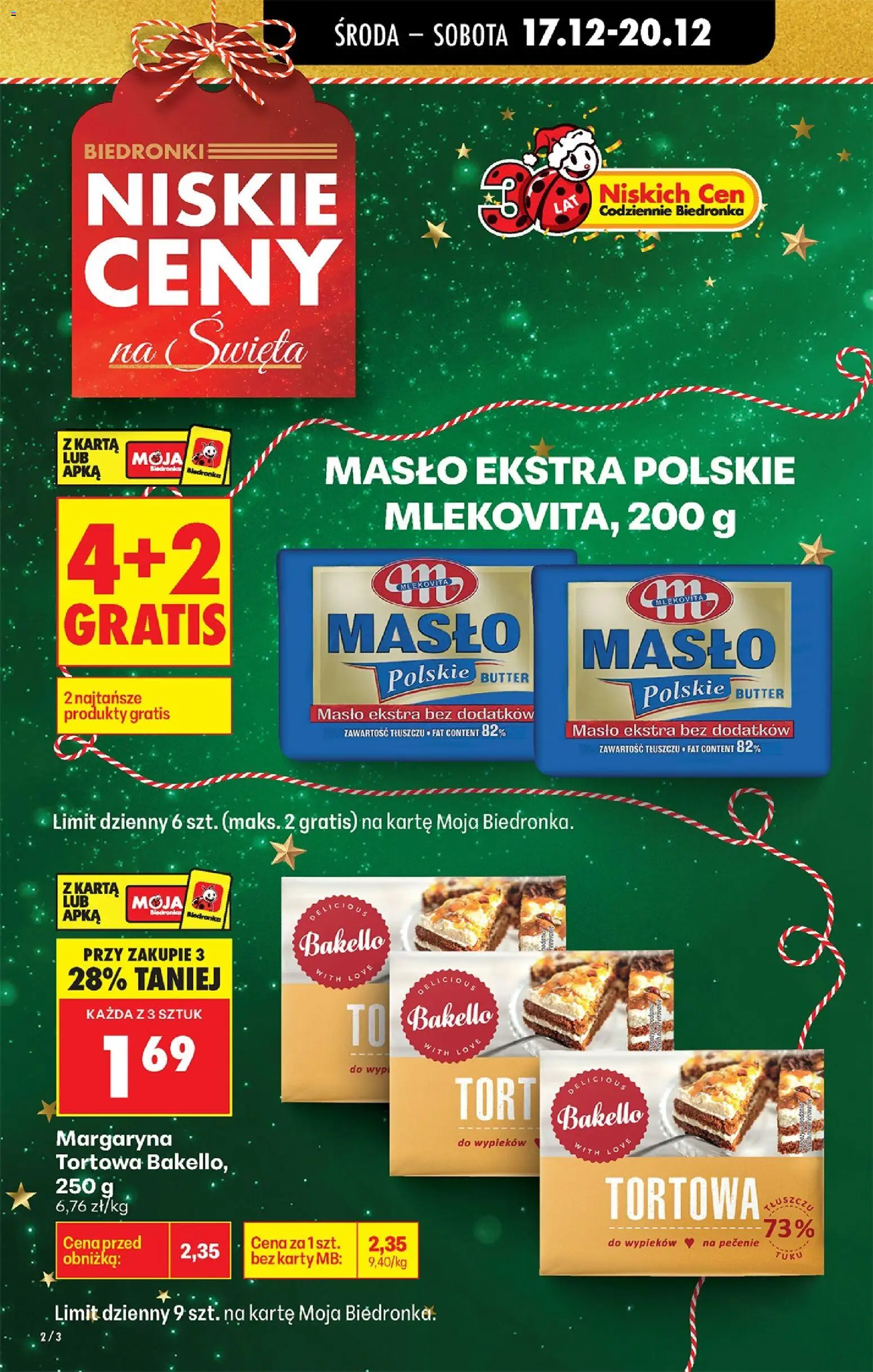 Biedronka gazetka - Oferta w tym tygodniu od 17.12.2025 | Strona: 8 | Produkty: Karta, Masło Polskie, Margaryna tortowa, Margaryna