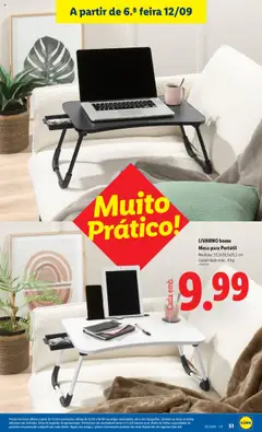 LIVARNO home Mesa para Portátil, Medidas: 55,5x39,5x25,5 cm Capacidade máx.: 4 kg │ válido de 15.08.2025 | Página: 51 | Produtos: Laptop, Mesa