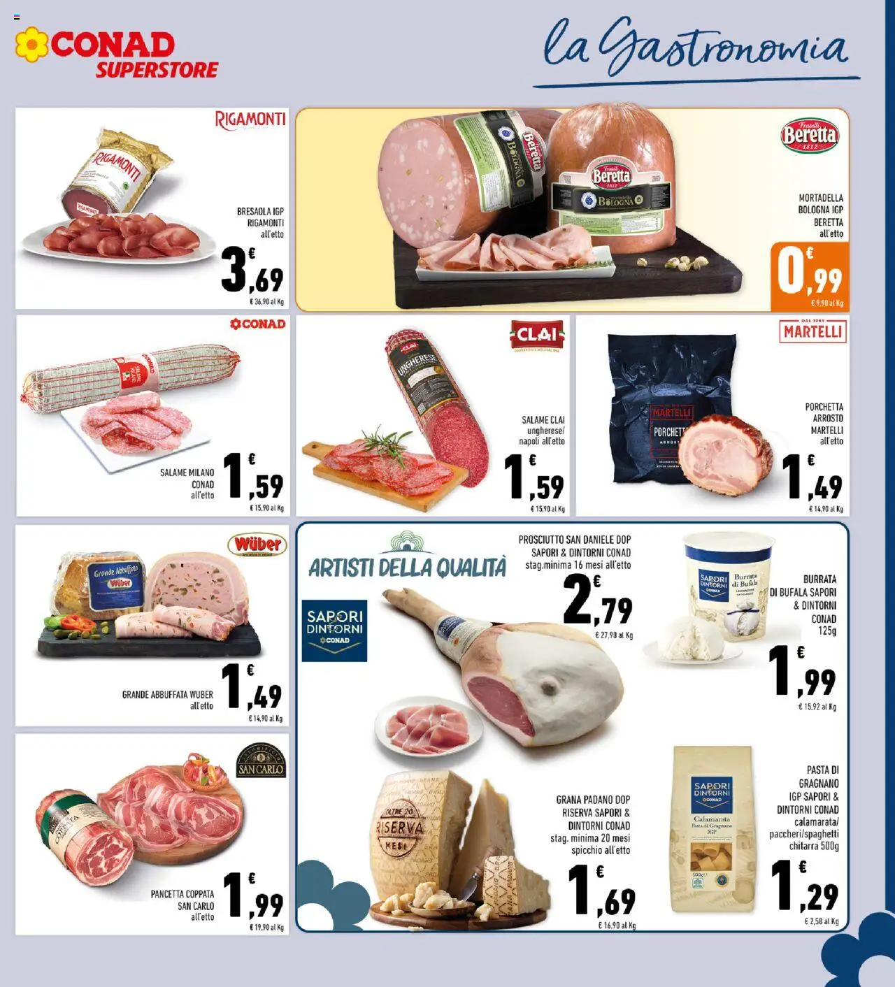 Volantino Conad del 27.08.2025 | Pagina: 7 | Prodotti: Porchetta, Pancetta, Mortadella, Grana Padano