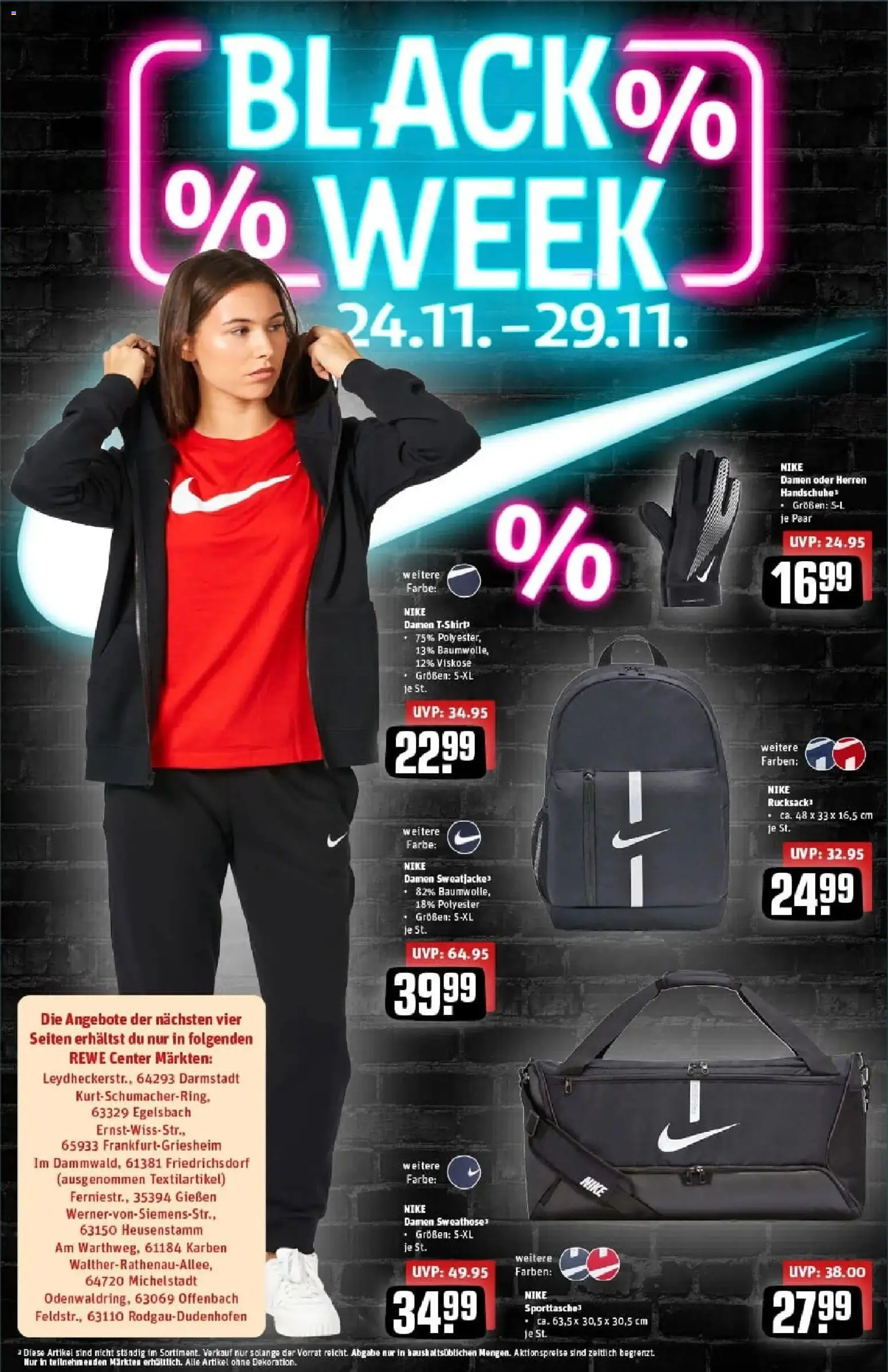 Rewe prospekt Rodgau/Dudenhofen	 – gültig ab 23.11.2025 | Seite: 42 | Produkte: Sweathose, Sweatjacke, Sweatshirt, Rucksack