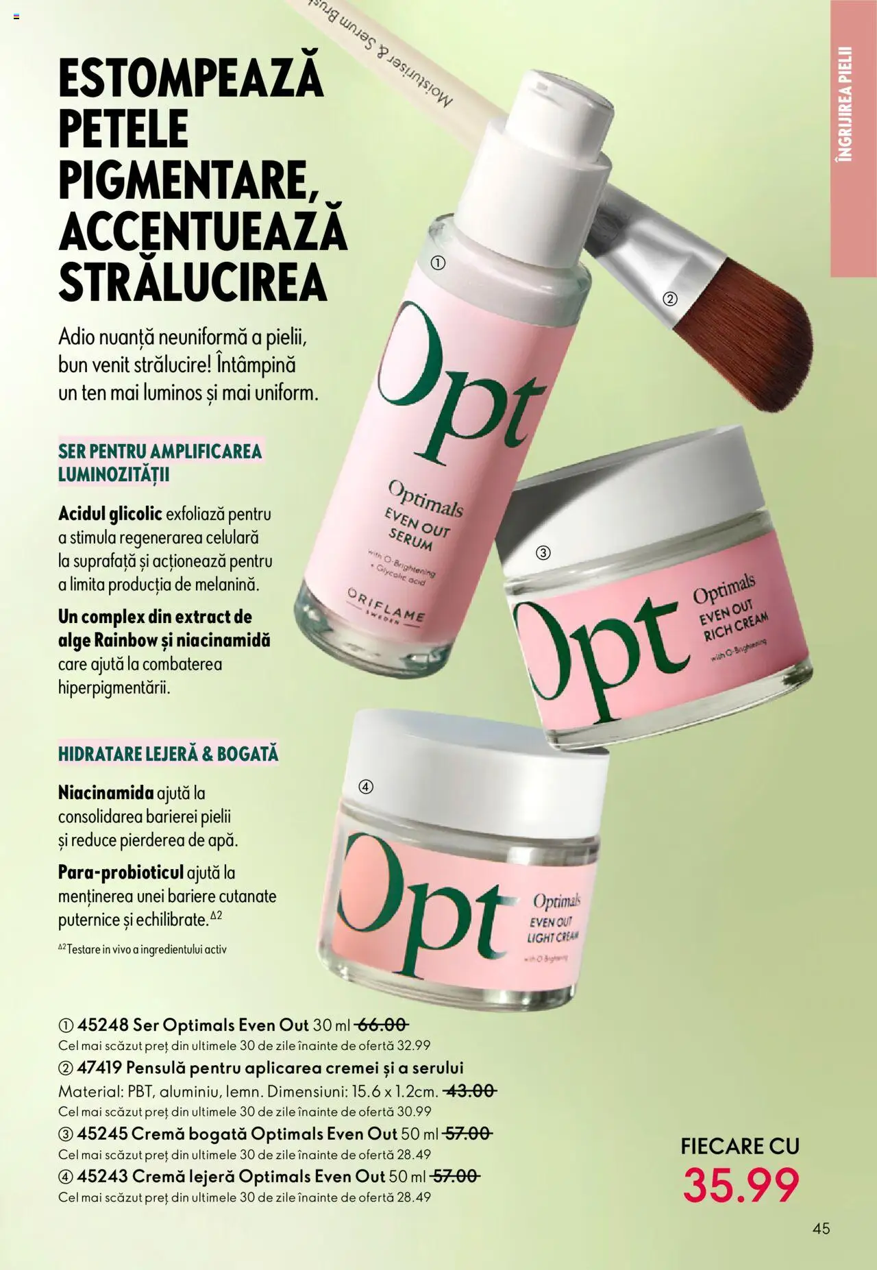 Oriflame catalog 13 2025 – valabil de la 10.09.2025 | Pagină: 45 | Produse: Serum, Cremă