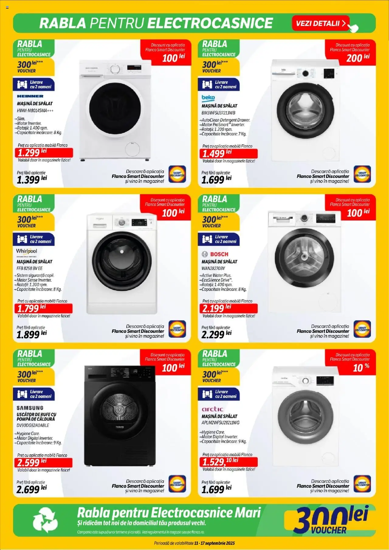 Noul catalog Flanco – valabil de la 11.09.2025 | Pagină: 7 | Produse: Mașină De Spălat, Uscător, Detergent