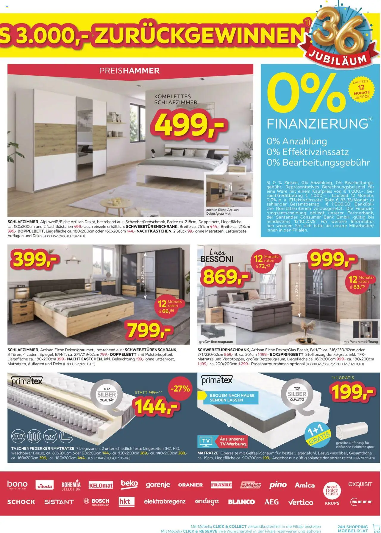 Möbelix Angebote gültig ab 07.10.2025 | Seite: 3 | Produkte: Matratze