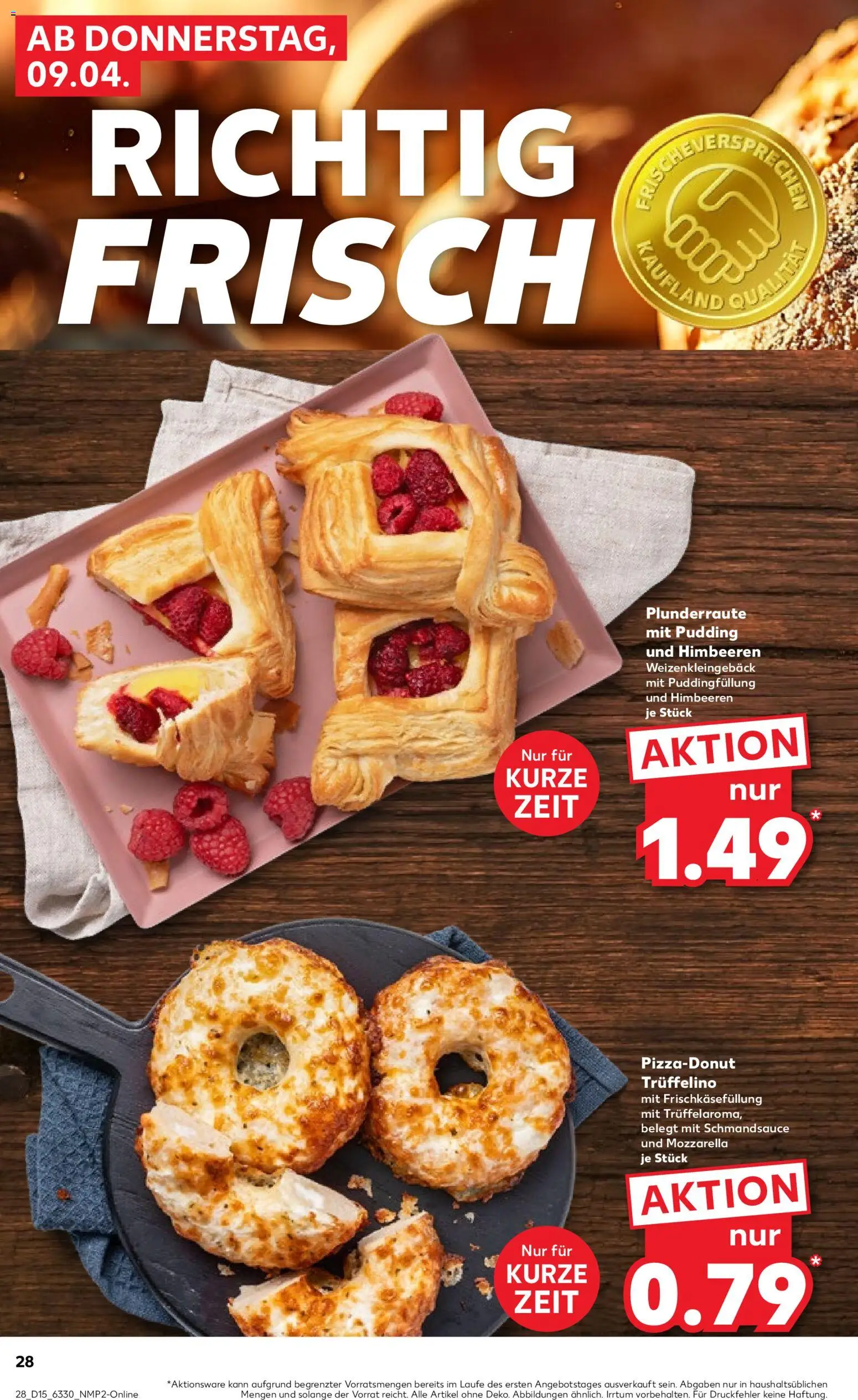 Kaufland Prospekt Kiel	 – gültig ab 09.04.2026 | Seite: 28 | Produkte: Himbeeren, Mozzarella, Pudding