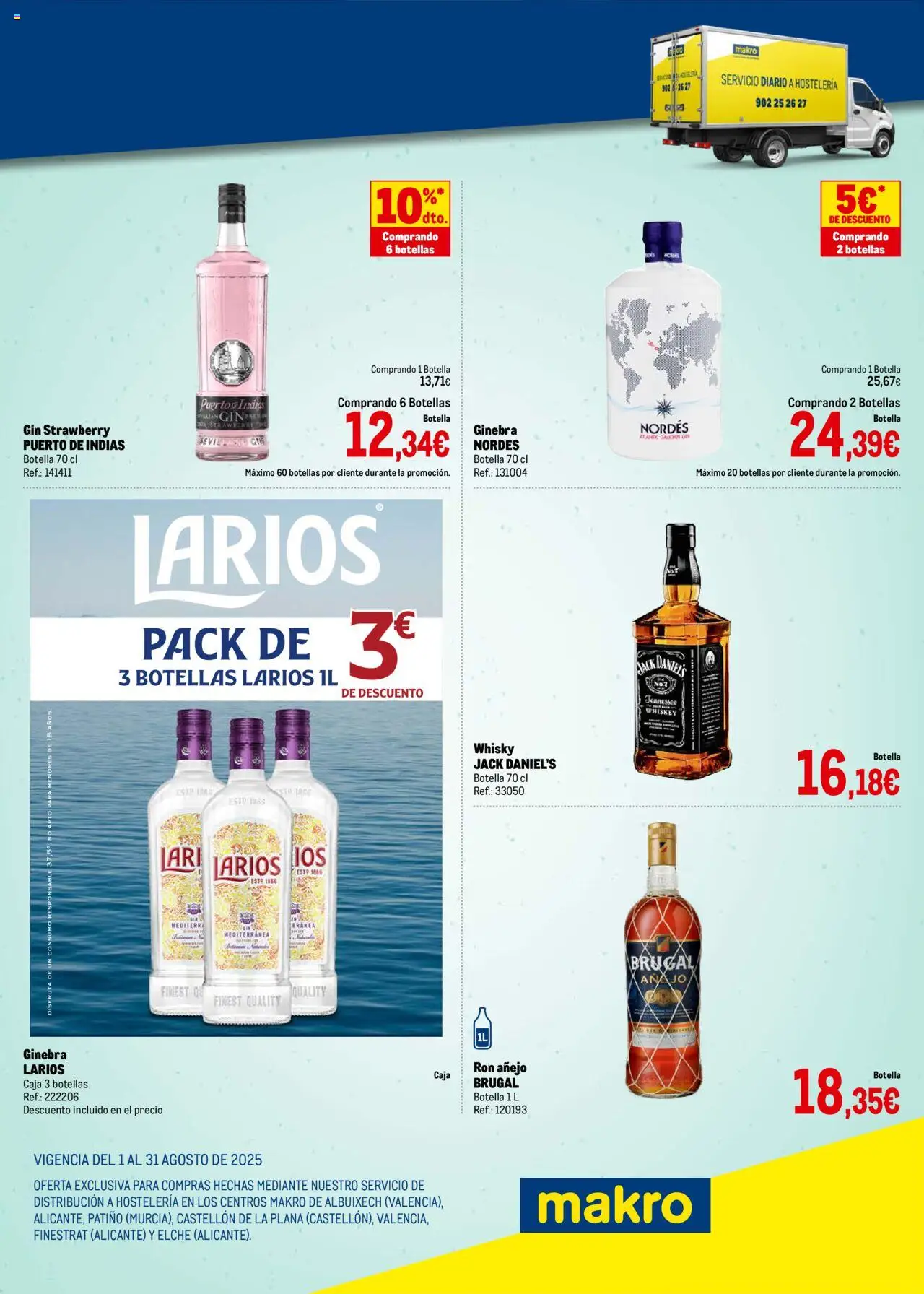 Makro - Destilados Levante 2 │ válido desde el 01.08.2025 | Página: 3 | Productos: Ron, Ginebra, Whisky, Caja