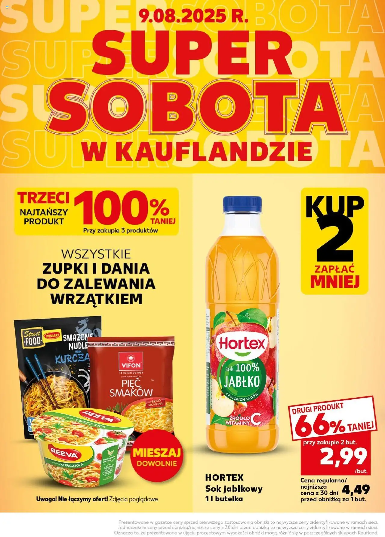 Kaufland gazetka - Super Sobota od 09.08.2025 | Strona: 4 | Produkty: Sok jabłkowy, Vifon, Zupa, Sok