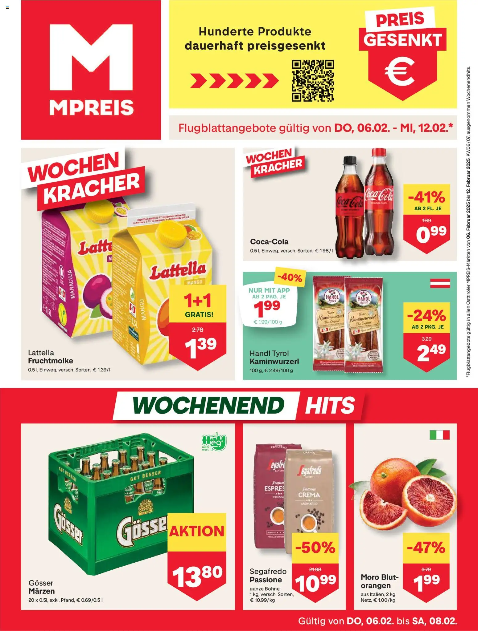 MPREIS Anras gültig ab 06.02.2026 | Seite: 1 | Produkte: Mango, Orangen