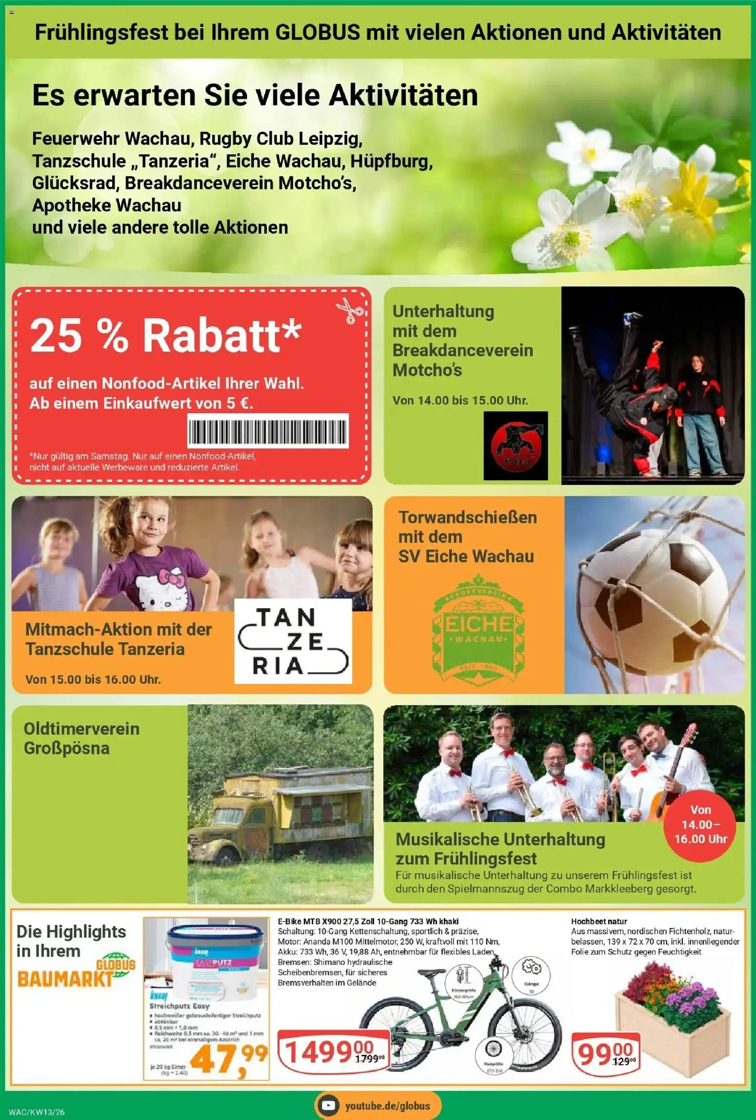 Globus prospekt Markkleeberg	 – gültig ab 23.03.2026 | Seite: 2 | Produkte: Hochbeet, Uhr