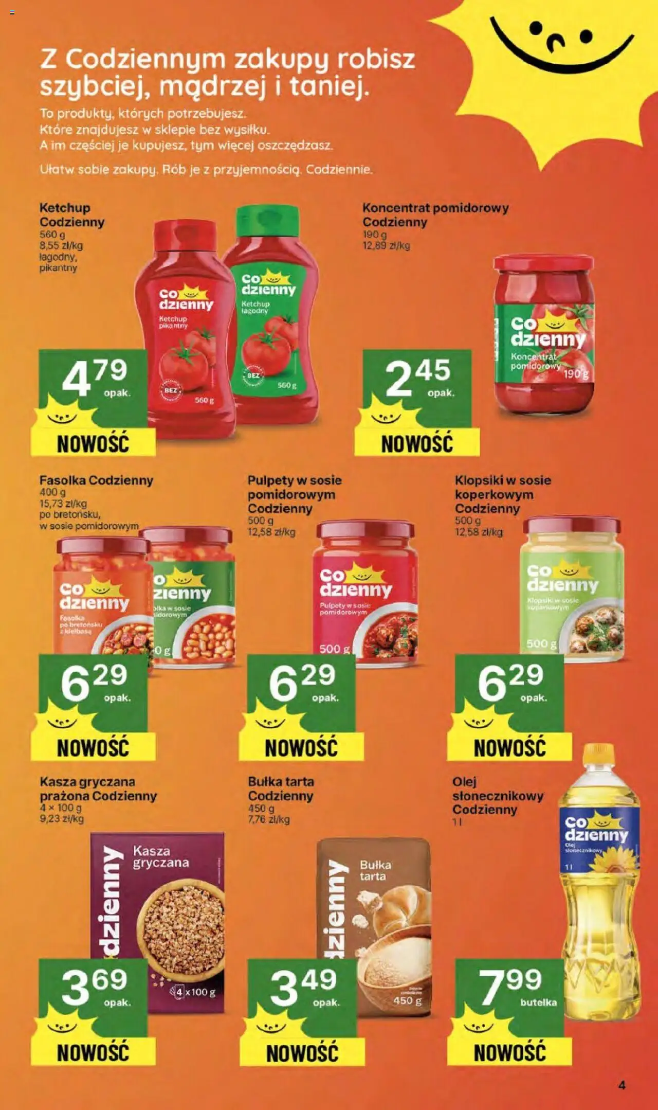 Delikatesy Centrum Gazetka - Sklepy Własne od 18.09.2025 | Strona: 4 | Produkty: Kiełbasa, Kasza gryczana, Bułka tarta, Bułka