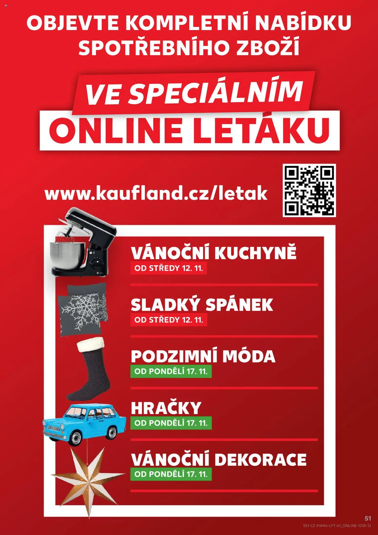 Kaufland leták - Chomutov od 12.11.2025 | Strana: 51 | Produkty: Hračky, Kuchyně, Vánoční dekorace, Dekorace