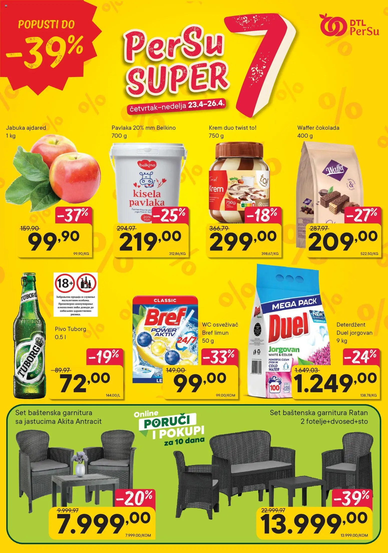 PerSu katalog - važi od 23.04.2026 | Strana: 1 | Proizvode: Wc, Čokolada, Limun, Pavlaka
