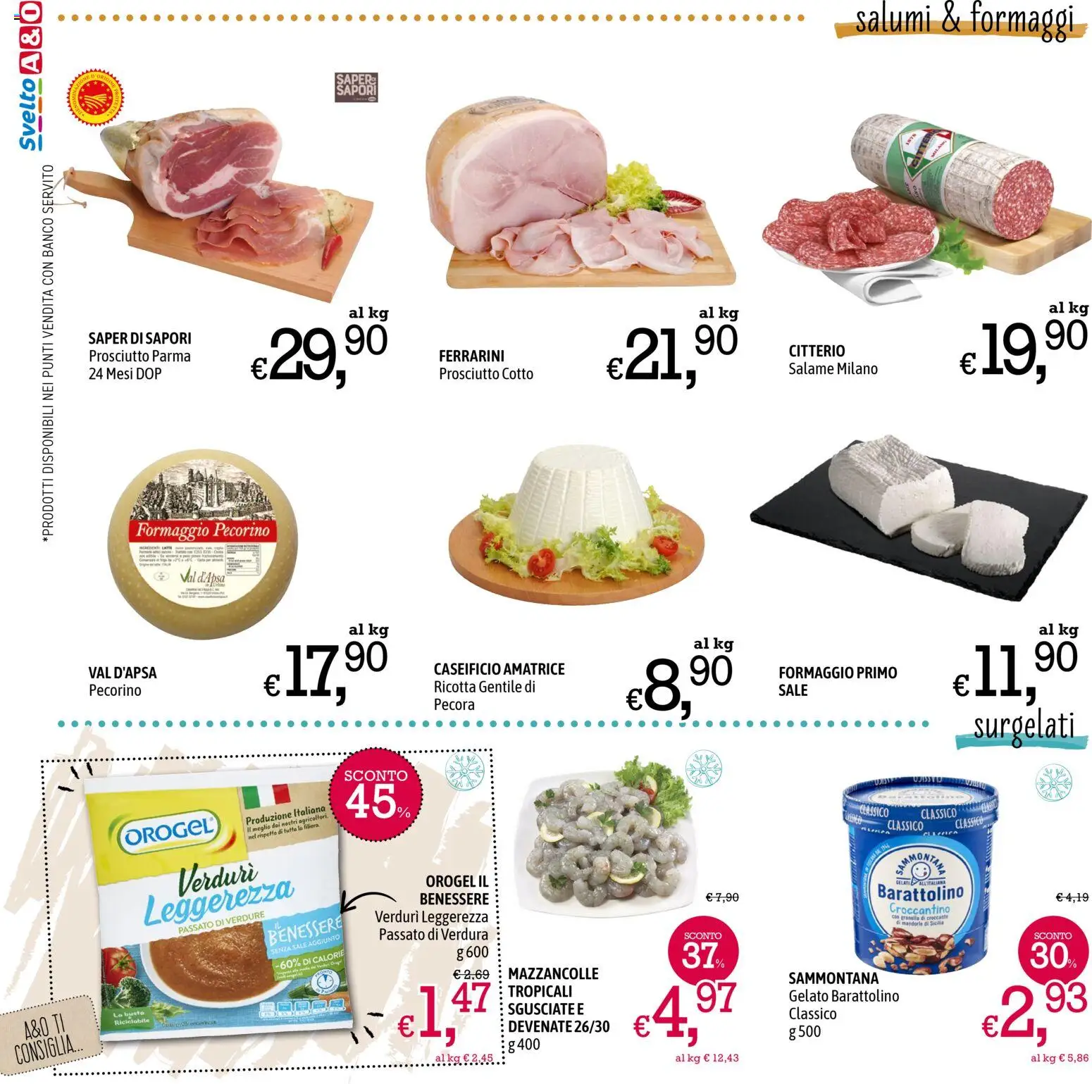 Volantino A&O del 13.11.2025 | Pagina: 2 | Prodotti: Salame, Formaggio, Mandorle, Ricotta