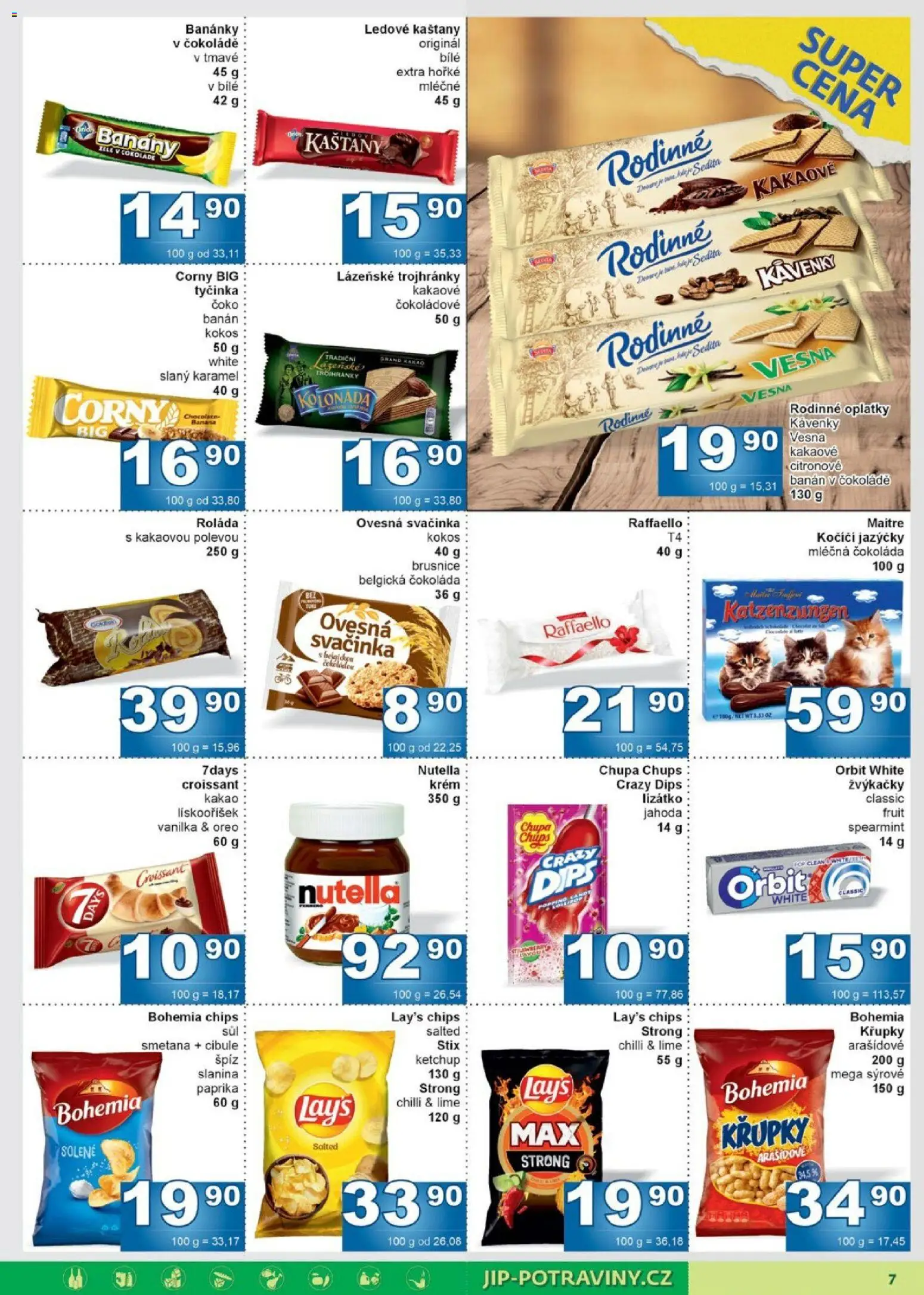 Jip leták od 25.03.2026 | Strana: 7 | Produkty: Špíz, Čokoláda, Cibule, Nutella