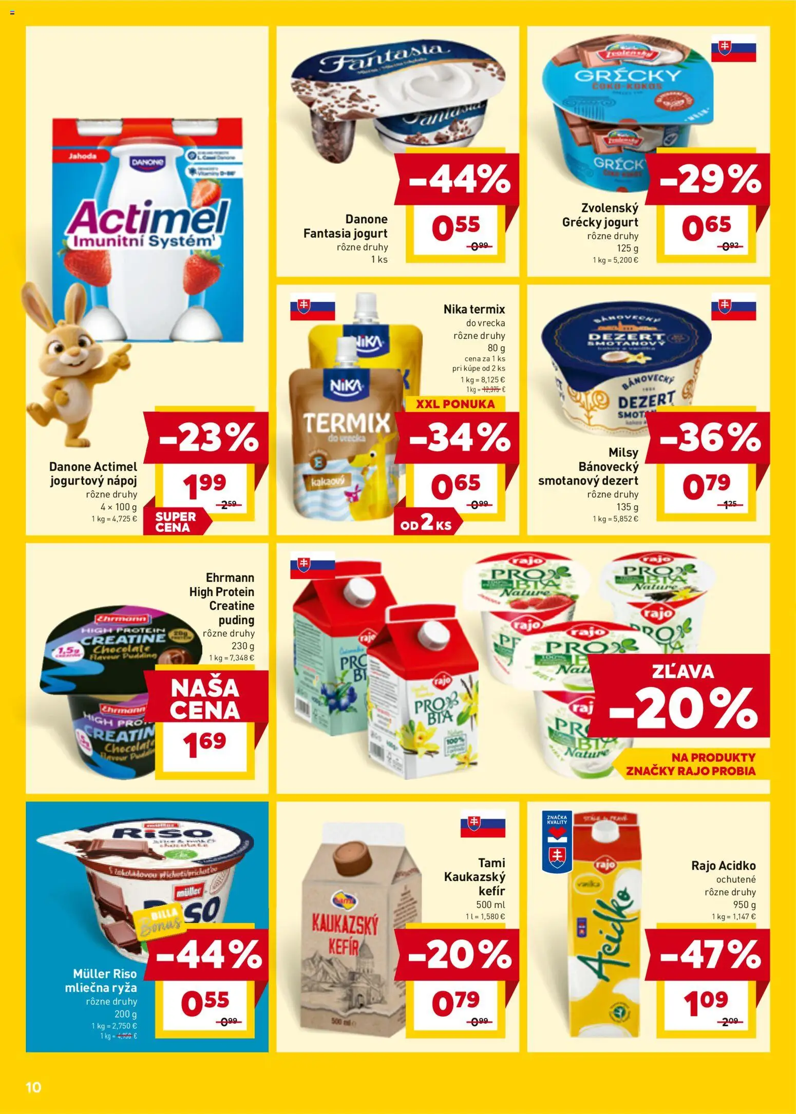 Nové Billa akcie – leták je platný od 25.03.2026 | Strana: 12 | Produkty: Jogurt, Protein, Grécky jogurt, Acidko