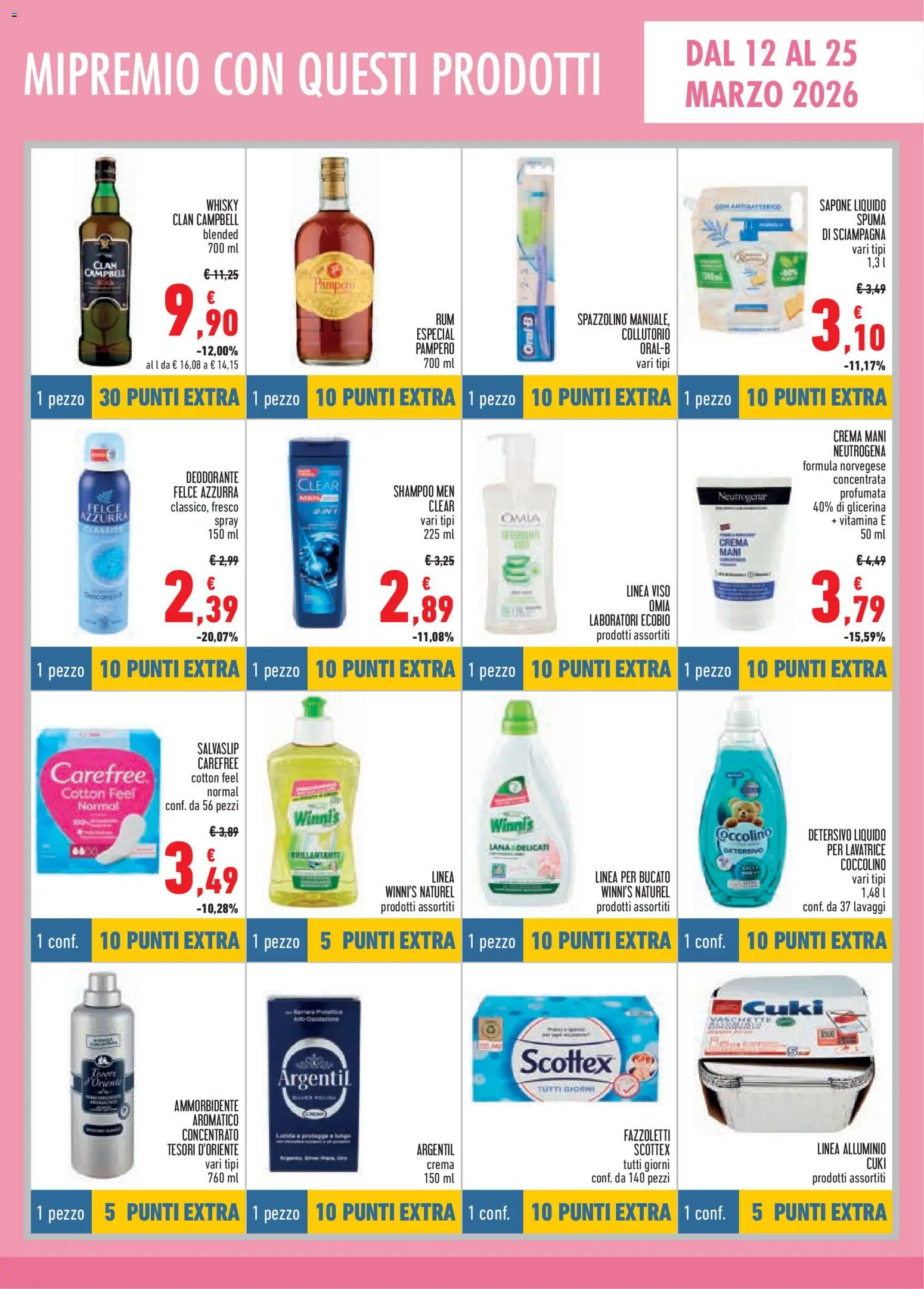 Volantino Conad del 26.02.2026 | Pagina: 15 | Prodotti: Shampoo, Spazzolino, Ammorbidente, Lavatrice