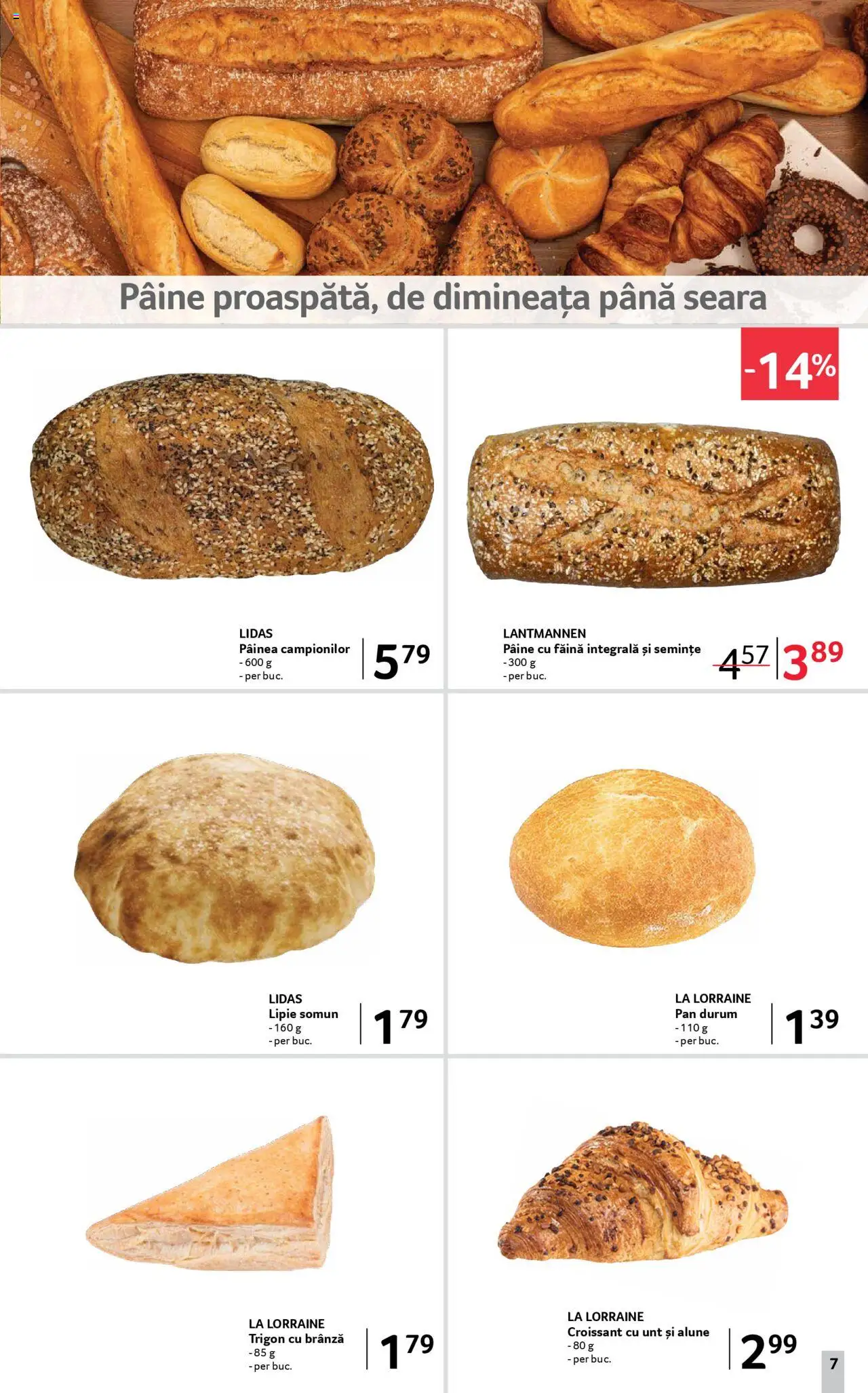 Noul catalog Selgros – valabil de la 19.09.2025 | Pagină: 7 | Produse: Unt, Brânză, Pâine, Făină