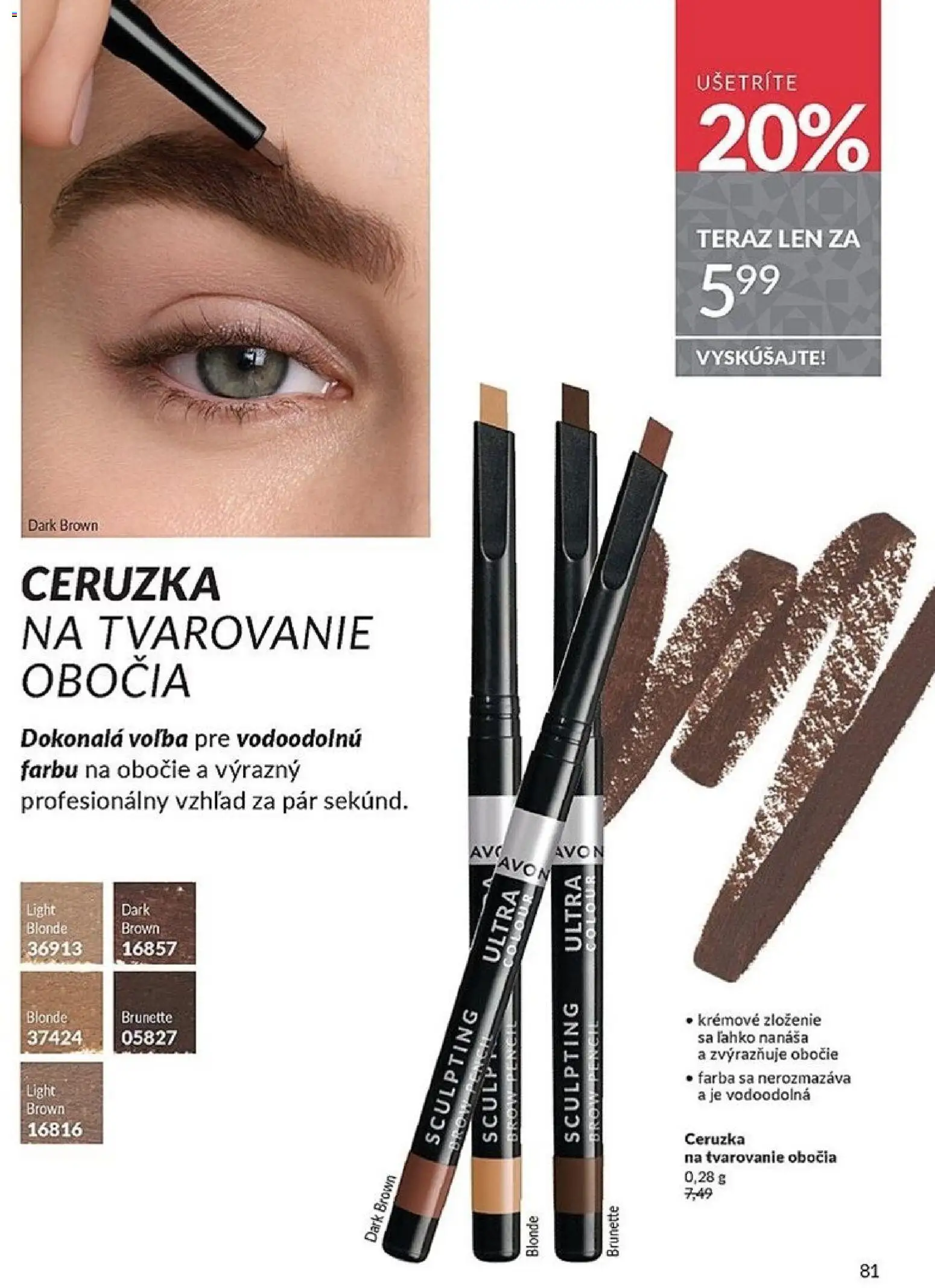 Nové Avon akcie – leták je platný od 01.11.2025 | Strana: 81 | Produkty: Ceruzka