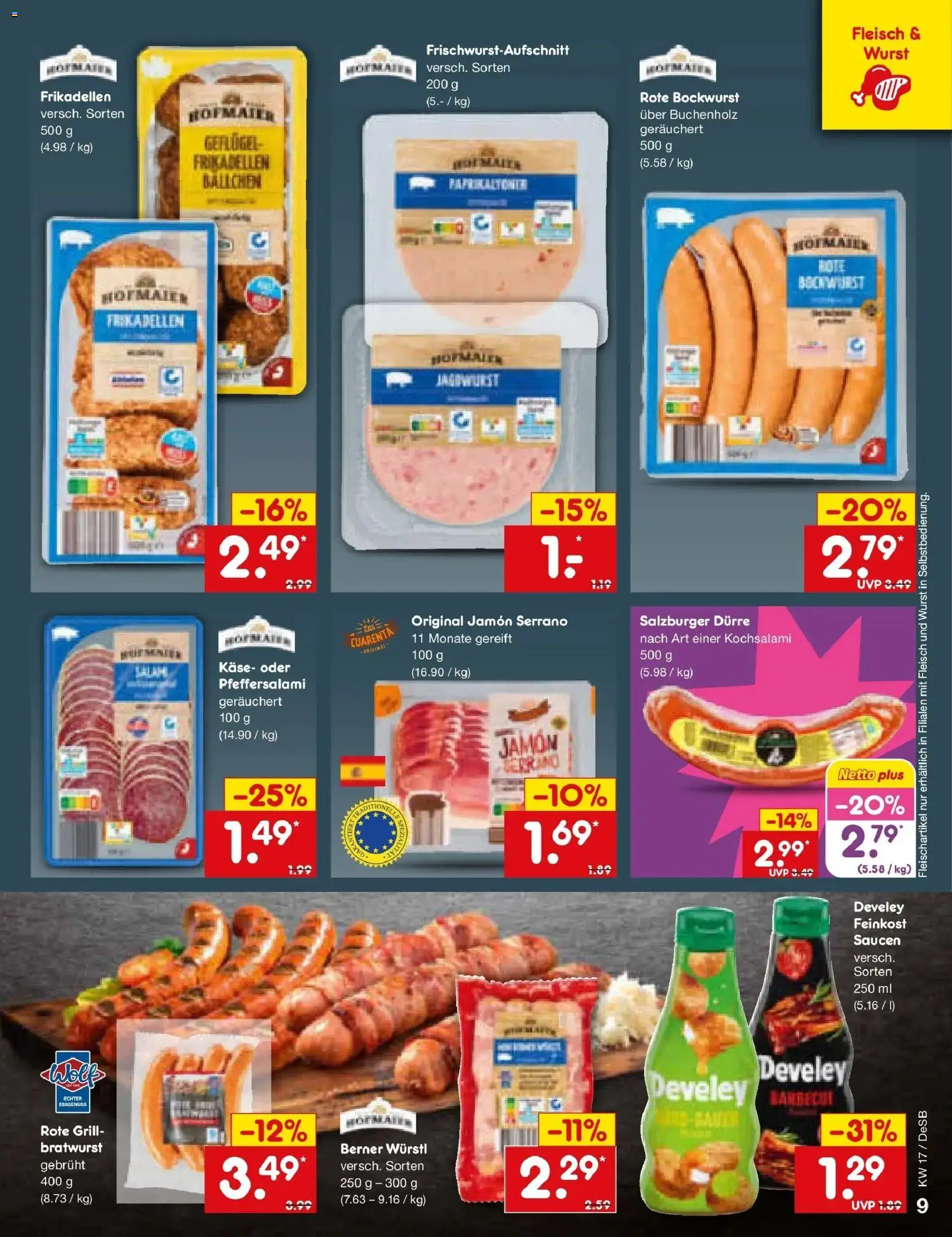 Netto Marken-Discount Prospekt Waiblingen-Bittenfeld	 – gültig ab 20.04.2026 | Seite: 11 | Produkte: Bockwurst, Bratwurst, Wurst, Fleisch