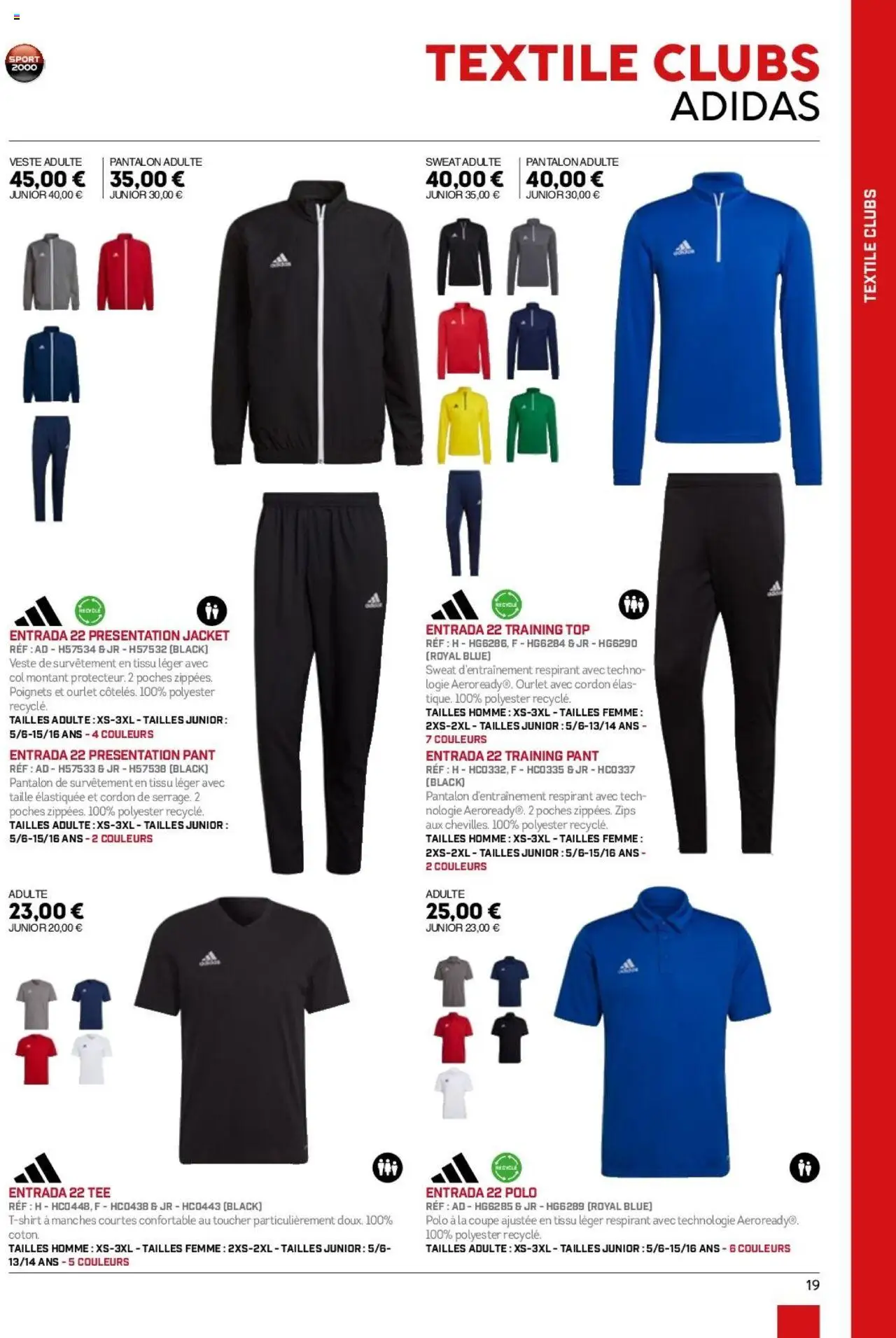 {H1} | Page: 19 | Produits: Polo, Veste, Pantalon